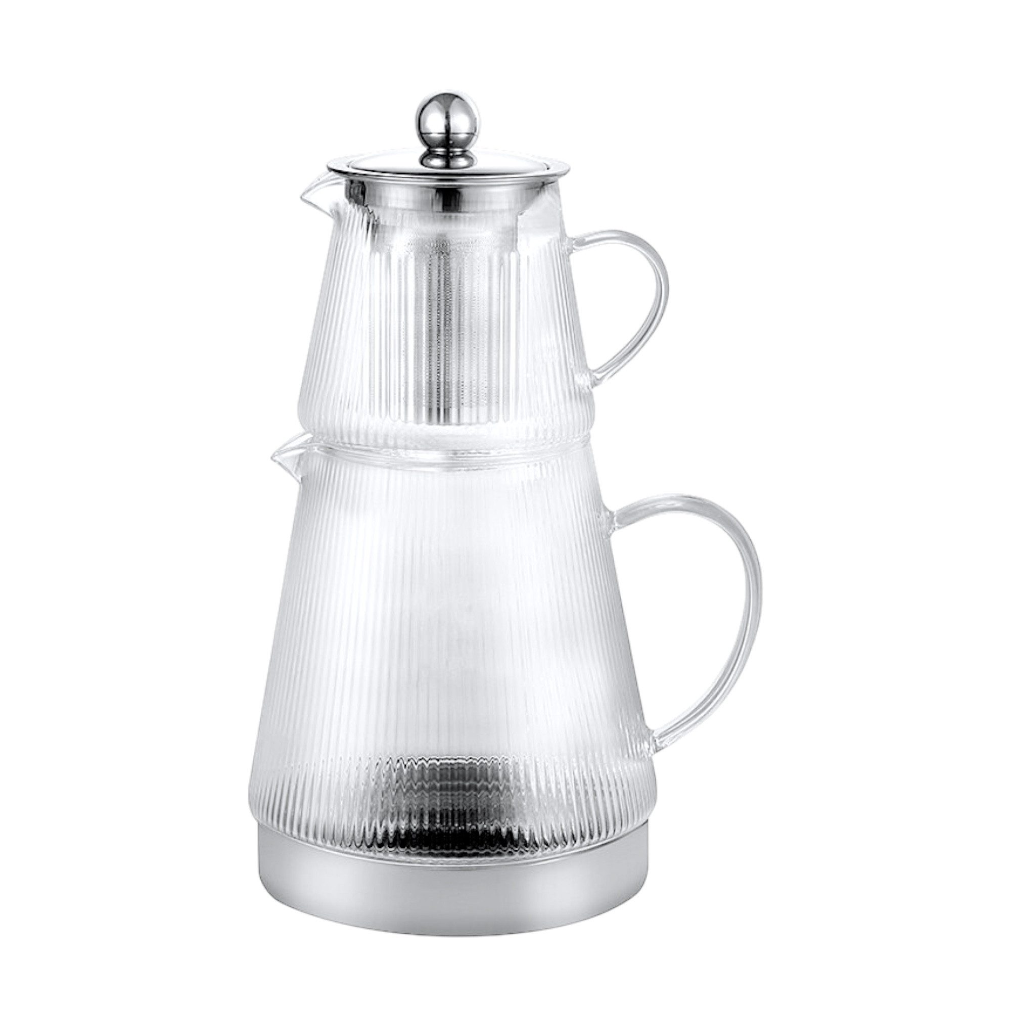 Teekanne Borosilikatglas-Teekanne aus Glas, Glaskanne für Teewarmer