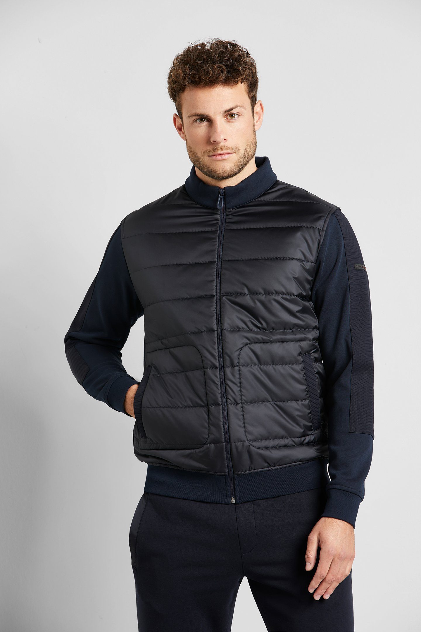 Stepp-Optik Sweatjacke in bugatti