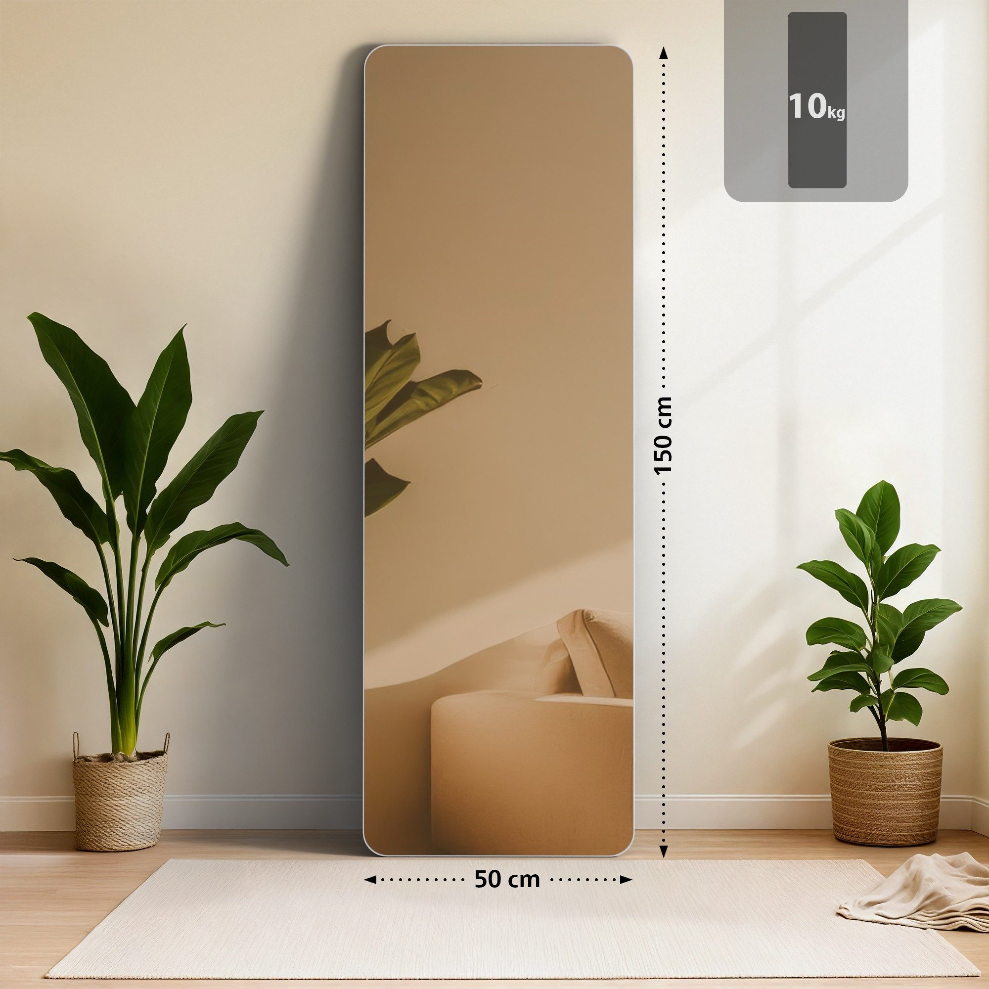 CLP Standspiegel Gurnee, Standspiegel und Wandspiegel in einem, Metallrahme günstig online kaufen