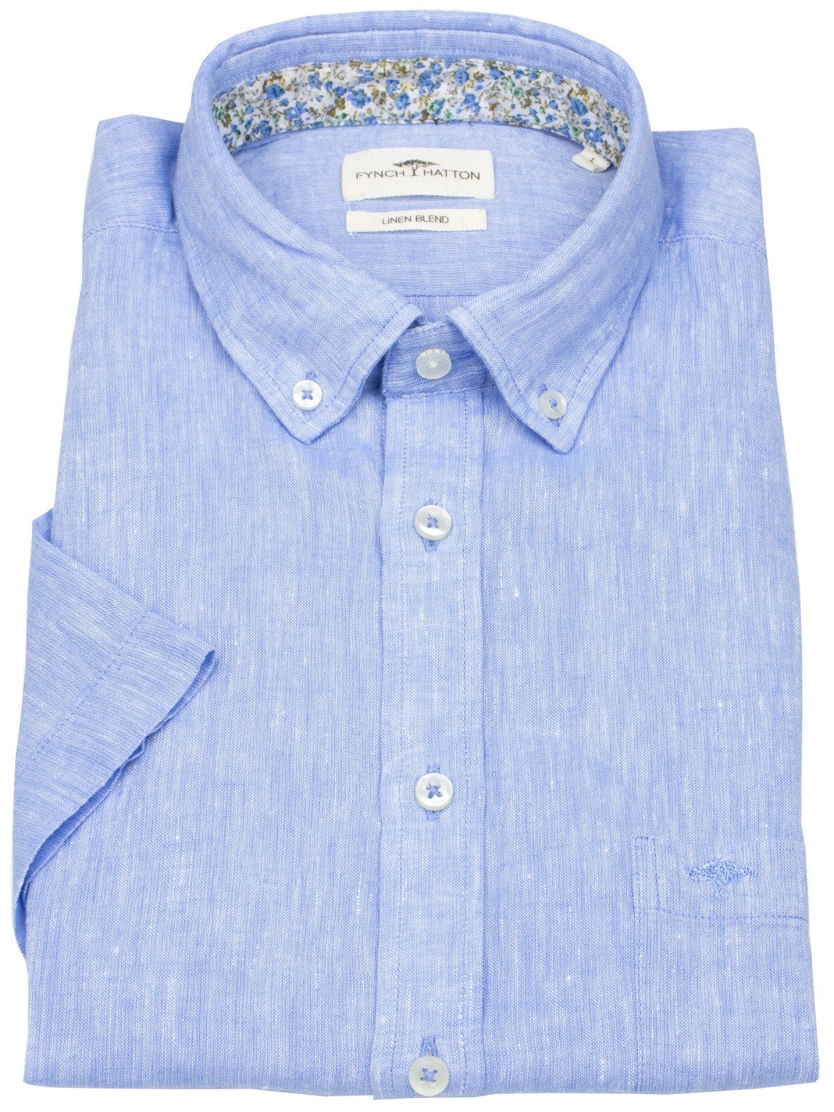 FYNCH-HATTON Kurzarmhemd Button-Down-Kragen günstig online kaufen