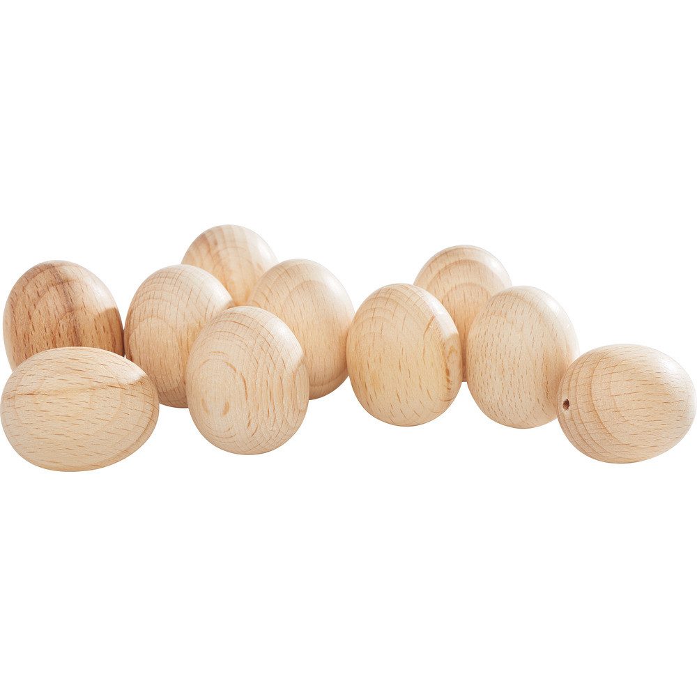 VBS Osterei Holz-Eier (10 St), oben gebohrt, 25 x 30 mm