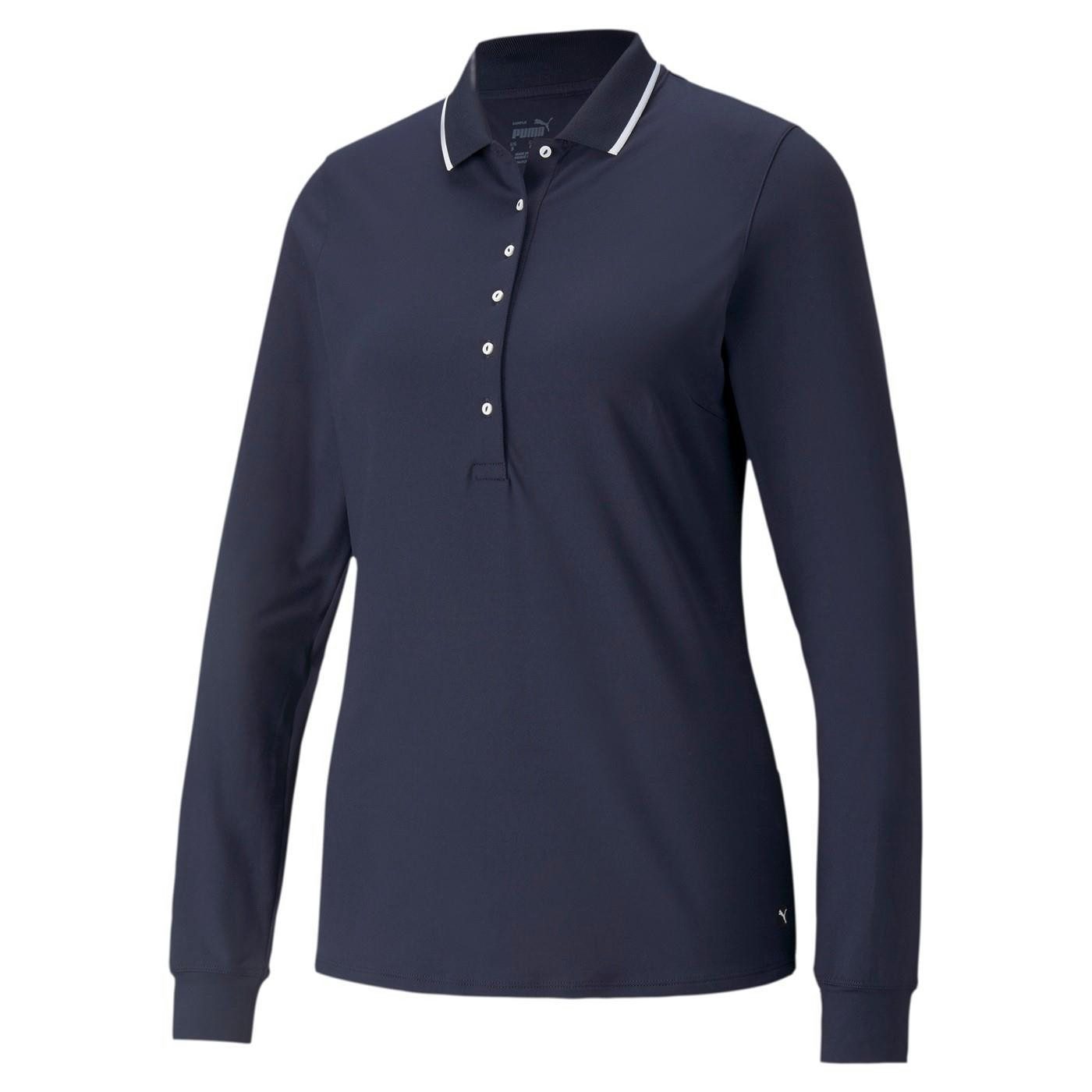 PUMA Poloshirt Puma Golf Polo Cloudspun Longsleeve Navy Damen XL günstig online kaufen