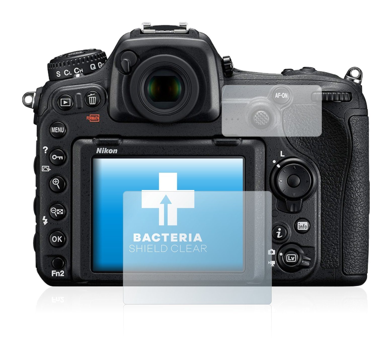 Nikon upscreen Schutzfolie für Nikon D500 Anti-Bakteriell Displayfolie Klar 