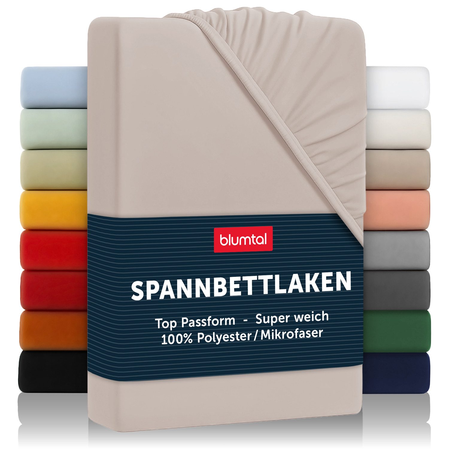 Blumtal Spannbettlaken Bettlaken aus Mikrofaser OEKO-TEX® zertifiziertes Laken, Mikrofaser, Gummizug: rundum, (1 Stück), Oeko-TEX® Zertifiziert
