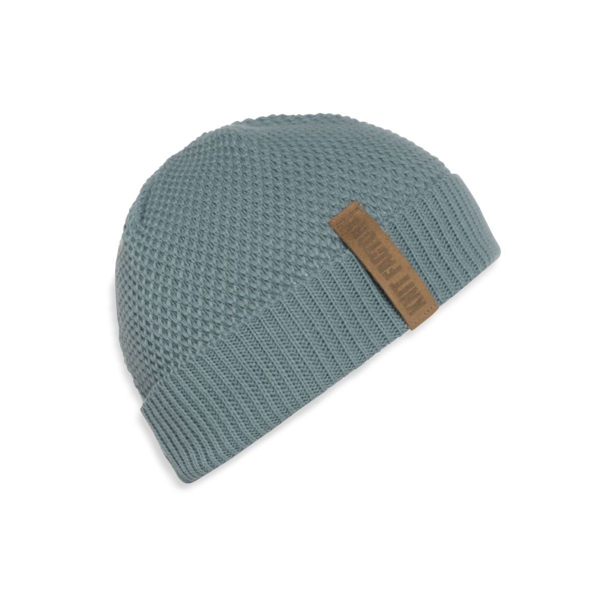 Knit Factory Strickmütze Jazz Шапки One Size Glatt Stonegreen (1-St) Mütze Strickmütze Kopfbedeckung Hut Wollmütze