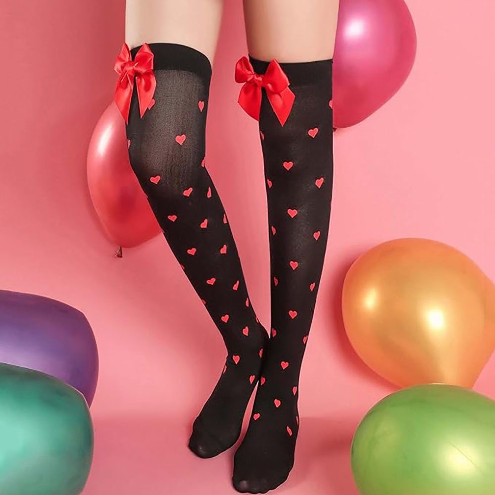 Herz Valentinstag Accessoires Hornhaut CTGtree Socken (1-Paar) Feinsocken Socken
