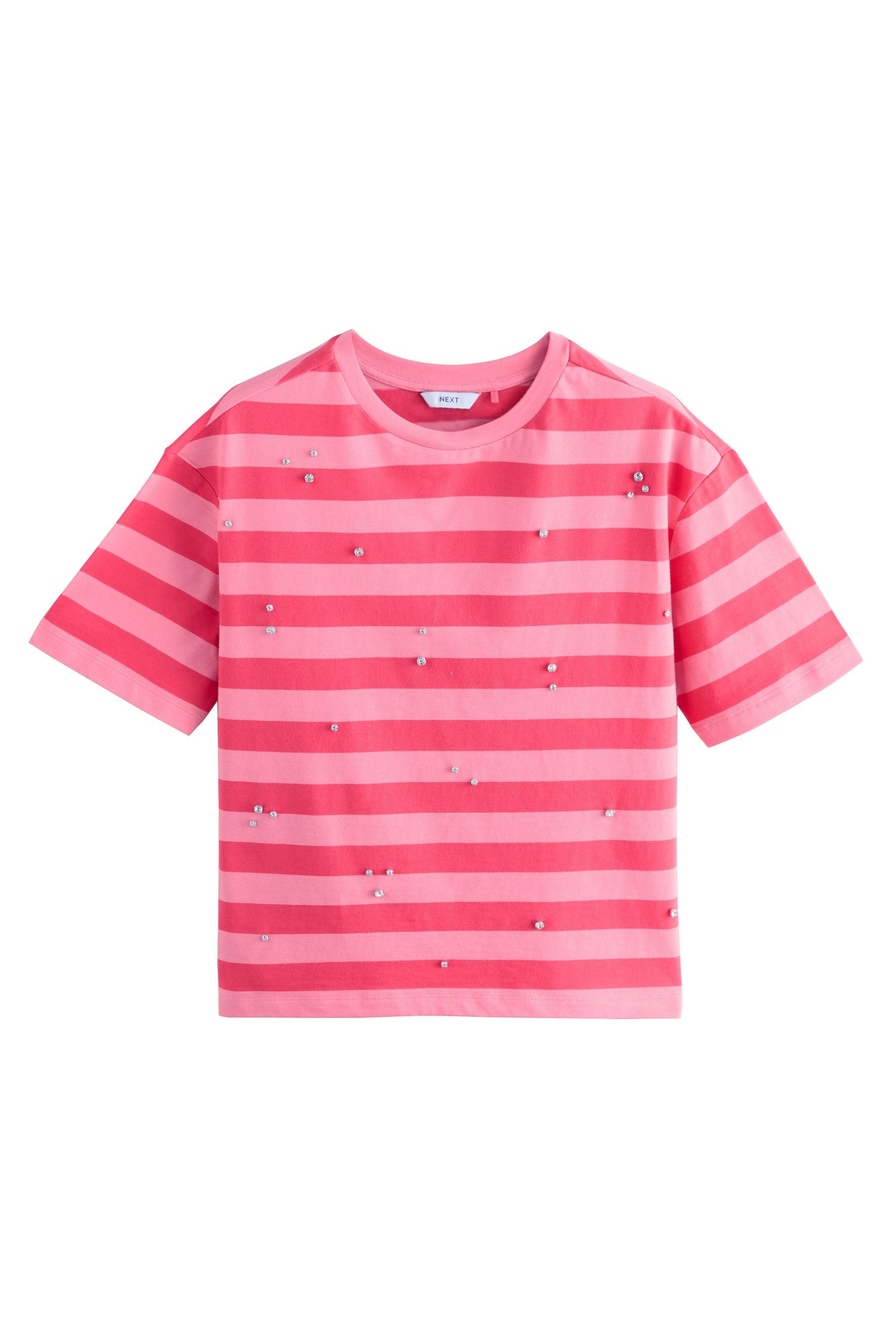 Next T-Shirt Kurzärmeliges, verziertes T-Shirt mit günstig online kaufen