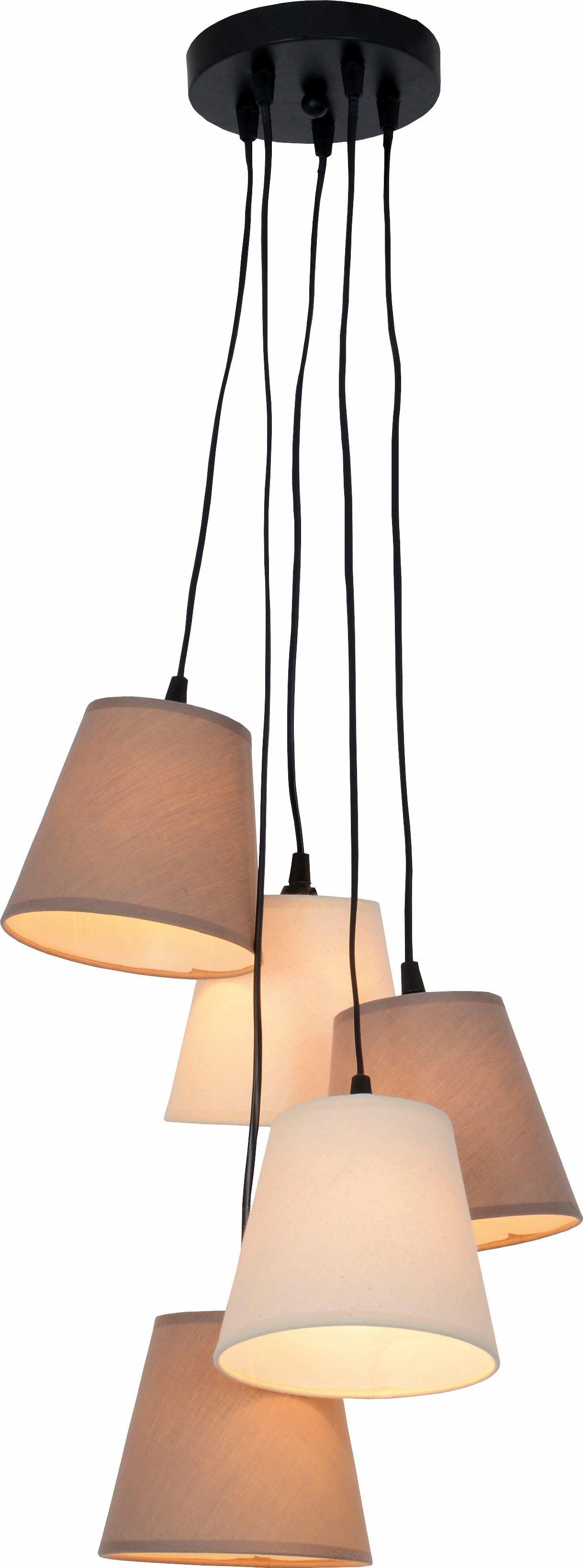 näve Pendelleuchte Boho, ohne Leuchtmittel, E14 max. 40W, Textil (Polyester günstig online kaufen