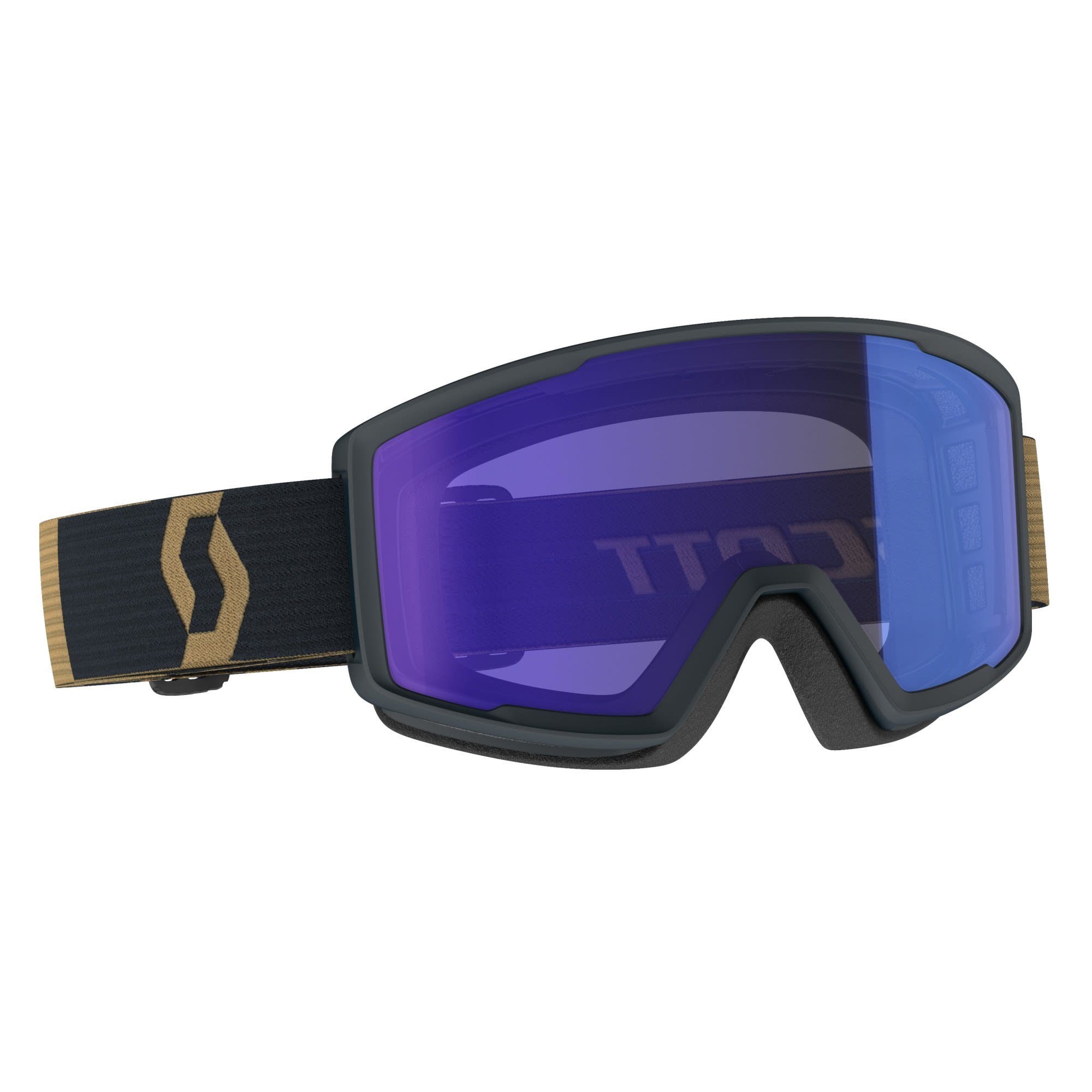 Scott Skibrille Scott Factor Pro Goggle Accessoires Team Beige - Aspen Blue - Illuminator Blue Chrome