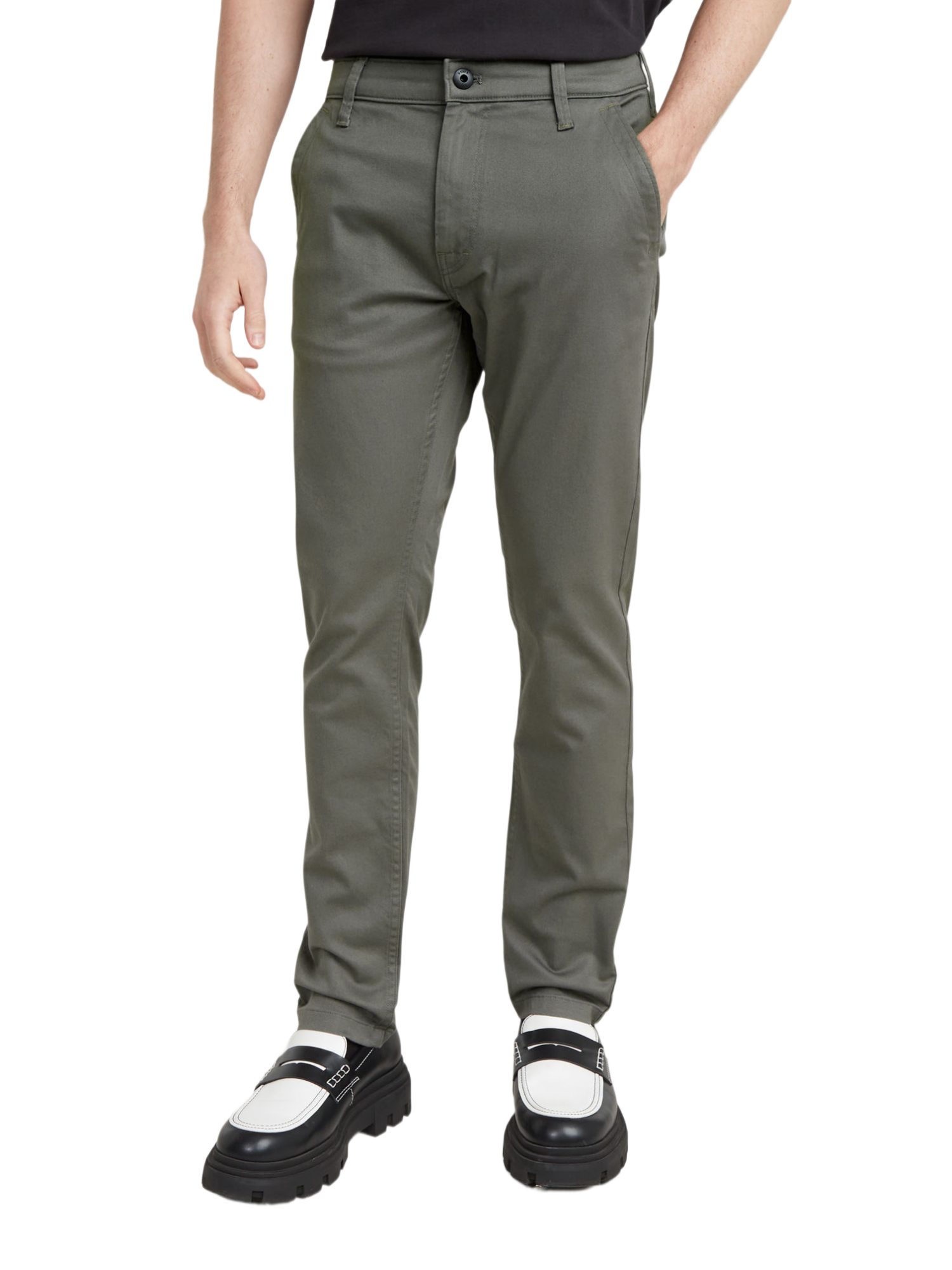 G-STAR Stoffhose grün,Casual,Baumwolle,Unifarben,Skinny,Mittel