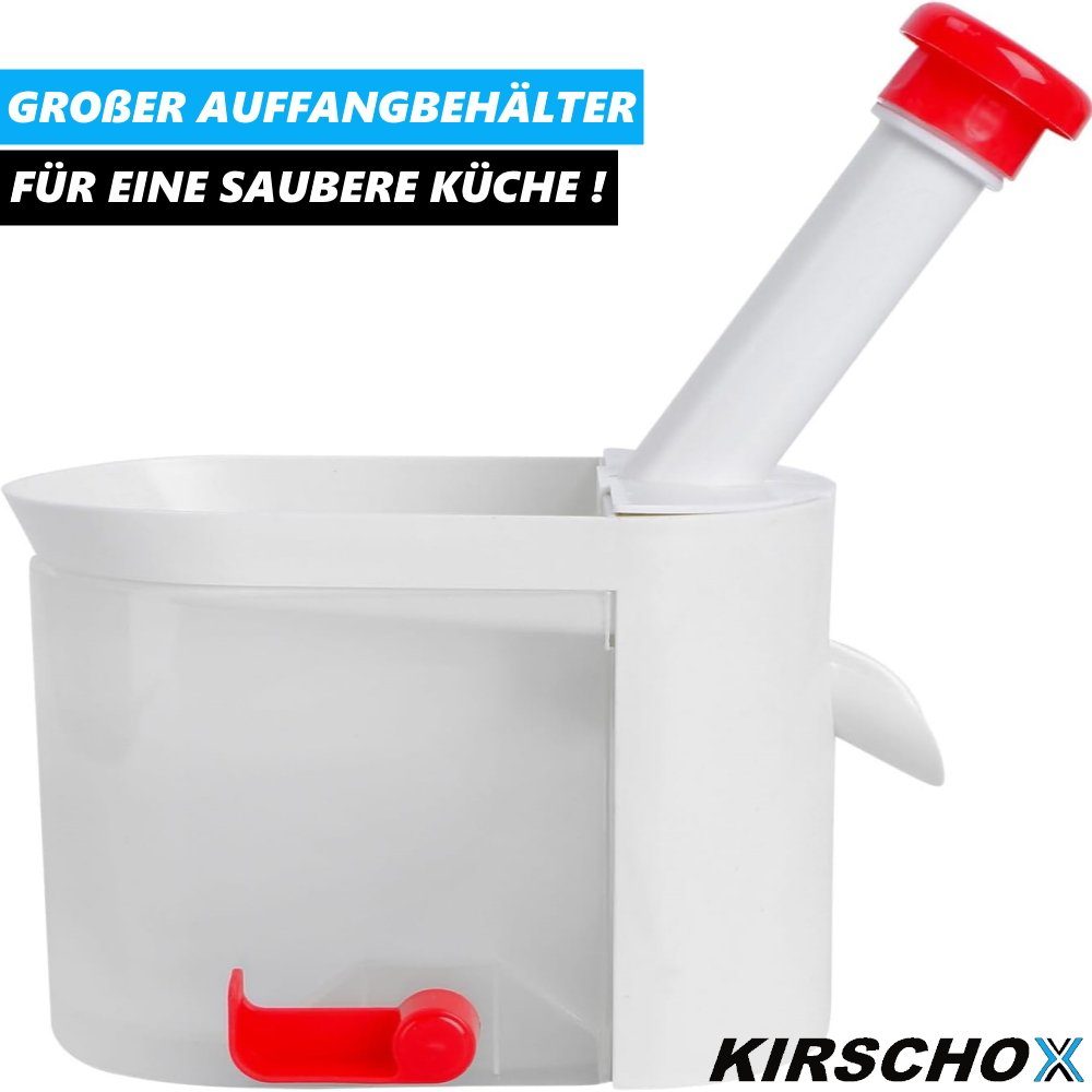 Entkerner MAVURA KIRSCHOX Kirsch Entsteiner mit Kirschentsteiner / Kirschkernentferner, Kernkassette Entkerner Auffangbehälter Kirschentkerner