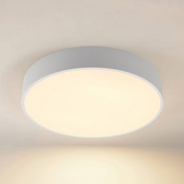 Arcchio LED Deckenleuchte Noabelle, dimmbar, LED-Leuchtmittel fest verbaut, Farbwechsel warmweiß / tageslicht, Modern, Metall, Acryl, weiß, 1 flammig, inkl. Leuchtmittel, LED Lampe