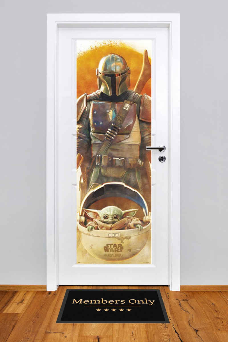 empireposter Poster Riesiges Star Wars Türposter The Mandalorian Format 158 x 53 cm