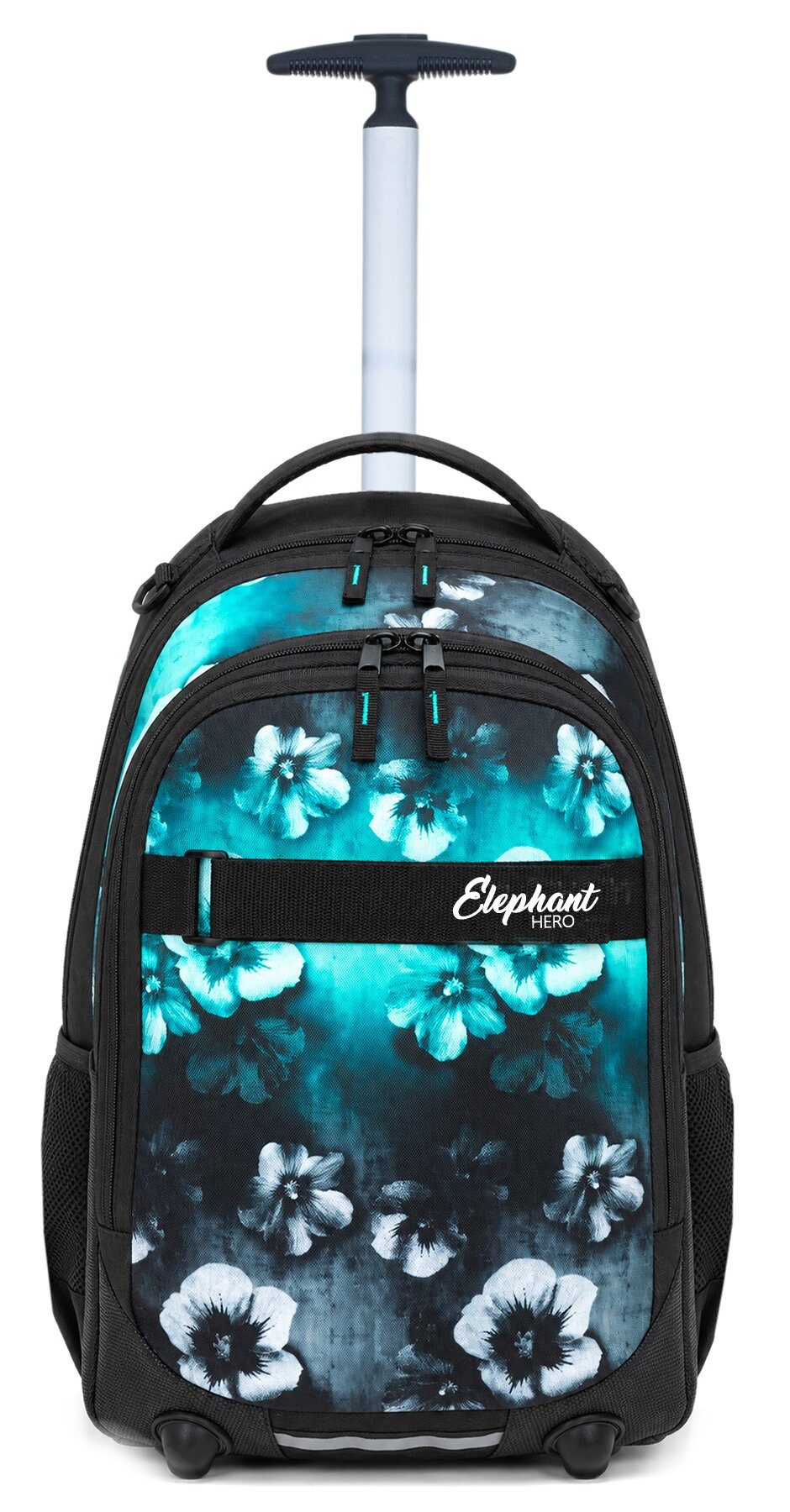 ELEPHANT Schulrucksack Trolley Hero Signature Schultrolley, Rucksacktrolley Schule Rucksack Rollen 3 Fächer Daypack Trolly