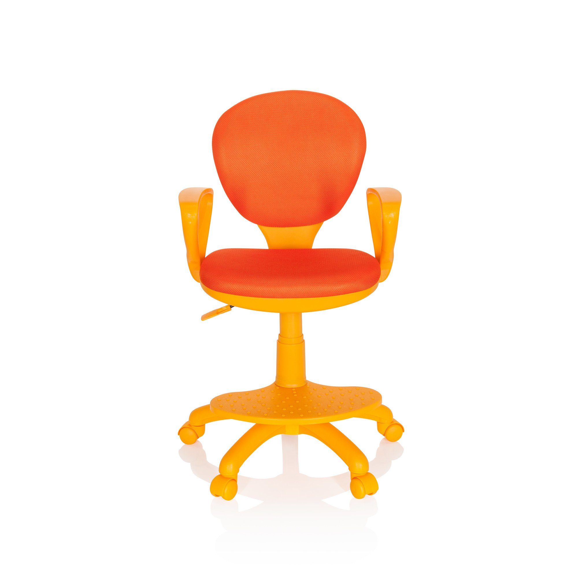 hjh OFFICE Drehstuhl Kinderdrehstuhl KID COLOUR Stoff mit Armlehnen (1 St), mitwachsend, ergonomisch Orange