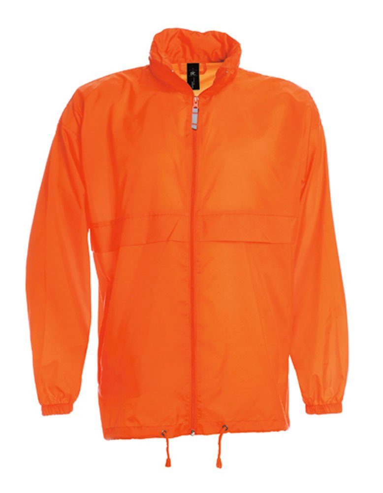 Goodman Design Regenjacke Windbreaker Damen und Herren Im Kragen integrierte Kapuze