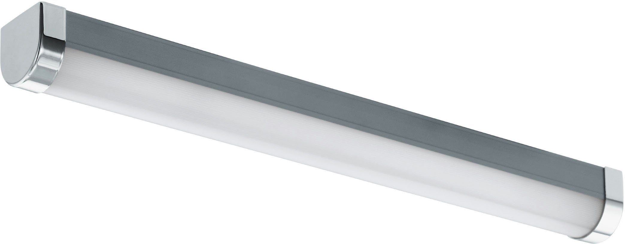 EGLO Deckenleuchte TRAGACETE 1, LED Die IP44 chrom fest Schutzklasse in integriert, Stahl, ist Leuchte silber (Spritzwassergeschützt) IP Kunststoff, Deckenleuchte der aus und Neutralweiß