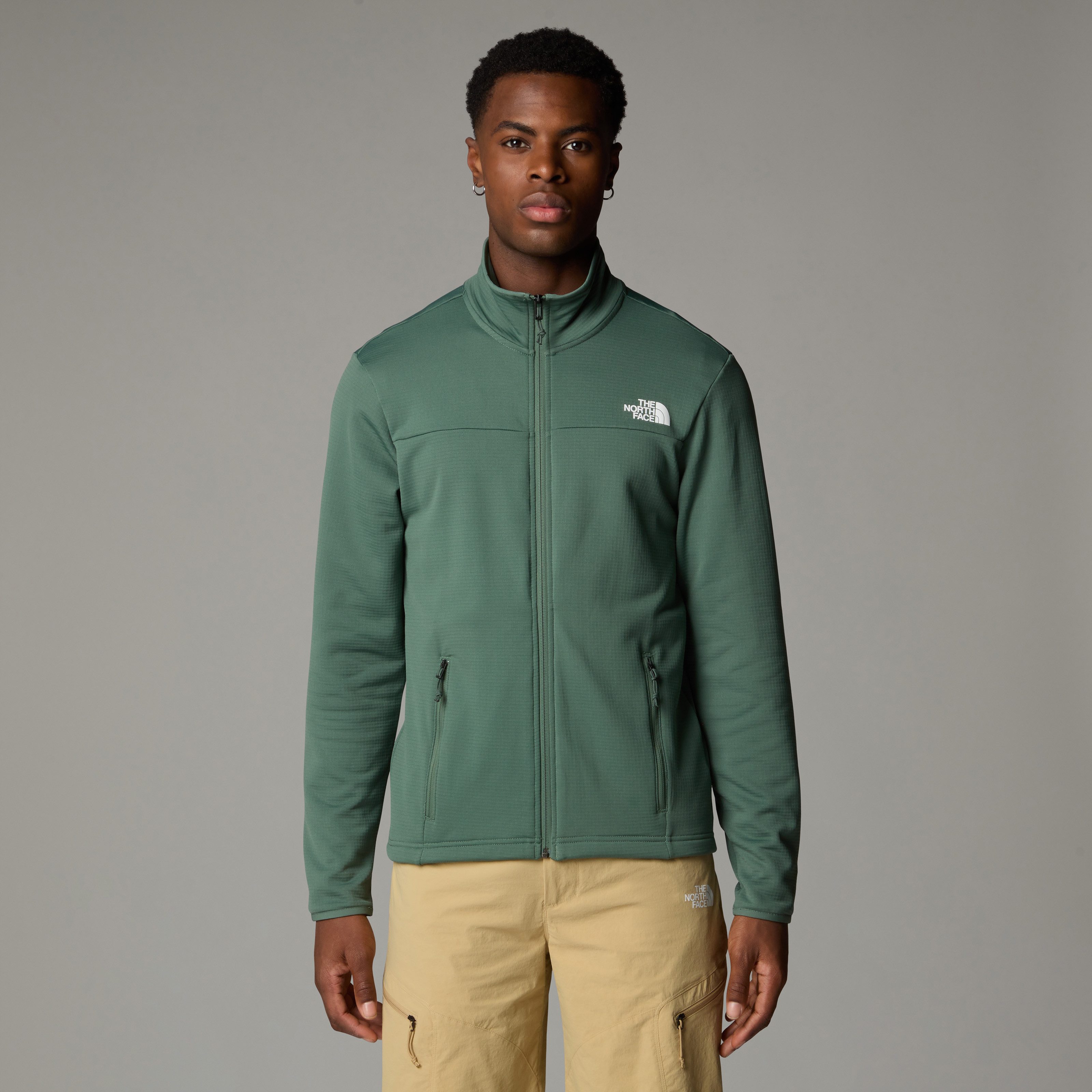The North Face Fleecejacke Cedar Trail Grid Fleece Jacke mit durchgehendem RV für Herren (1-St)