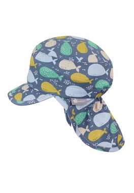 Sterntaler® Schirmmütze Schirmmütze Nackenschutz Wale (1-St., Sommermütze mit Größenregulierungsband idealer Sonnenschutz für Kinder) Babyhut mit Nackenschutz bedruckt mit süßen Motiven