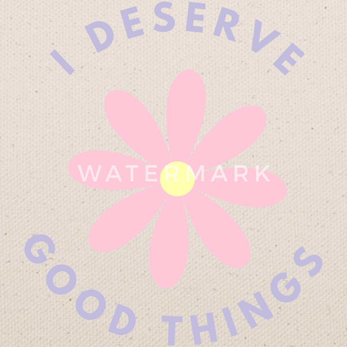 Spreadshirt Kosmetiktasche I Deserve Good Things Statement Hippie Spruch Blumen Täschchen (1-tlg)