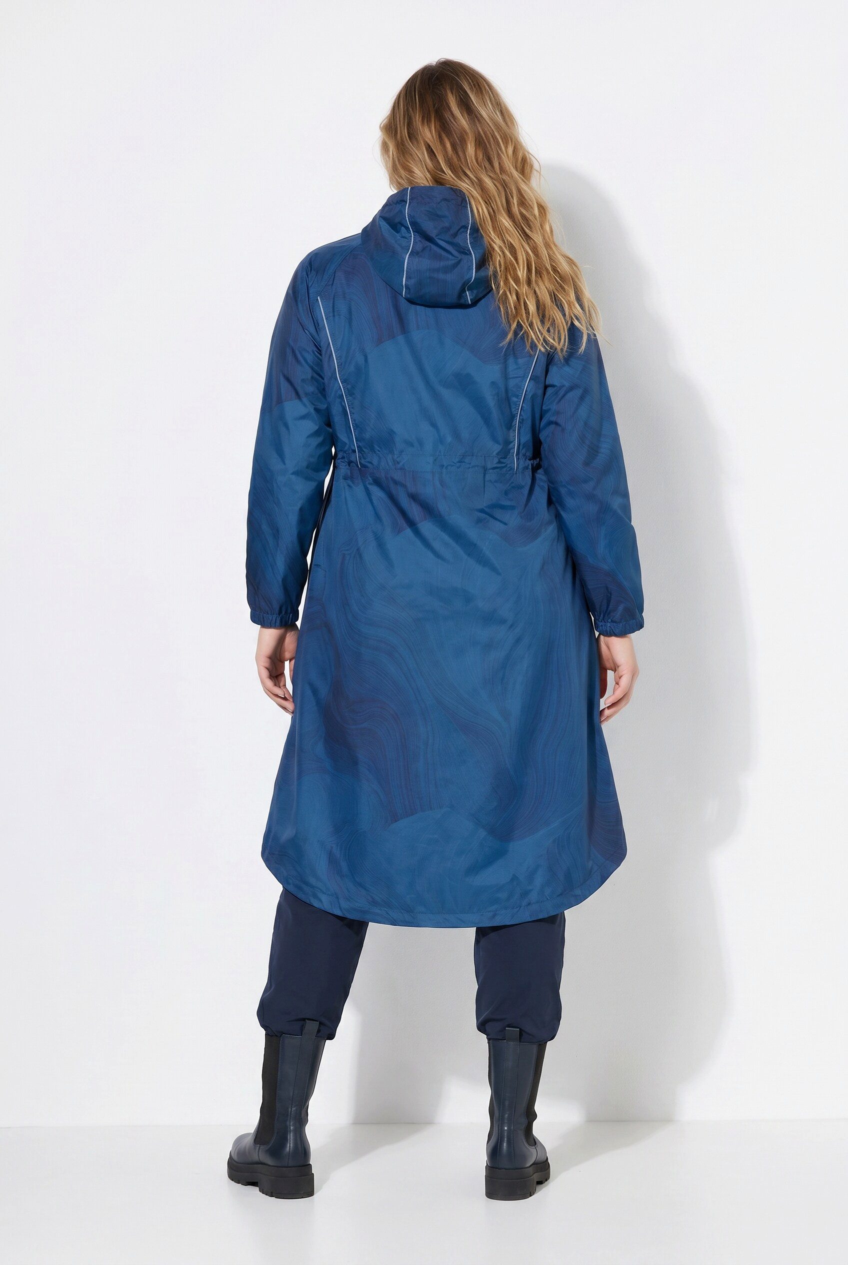 Ulla Popken Wintermantel Regenparka wasserdicht Kapuze 2-Wege-Zipper