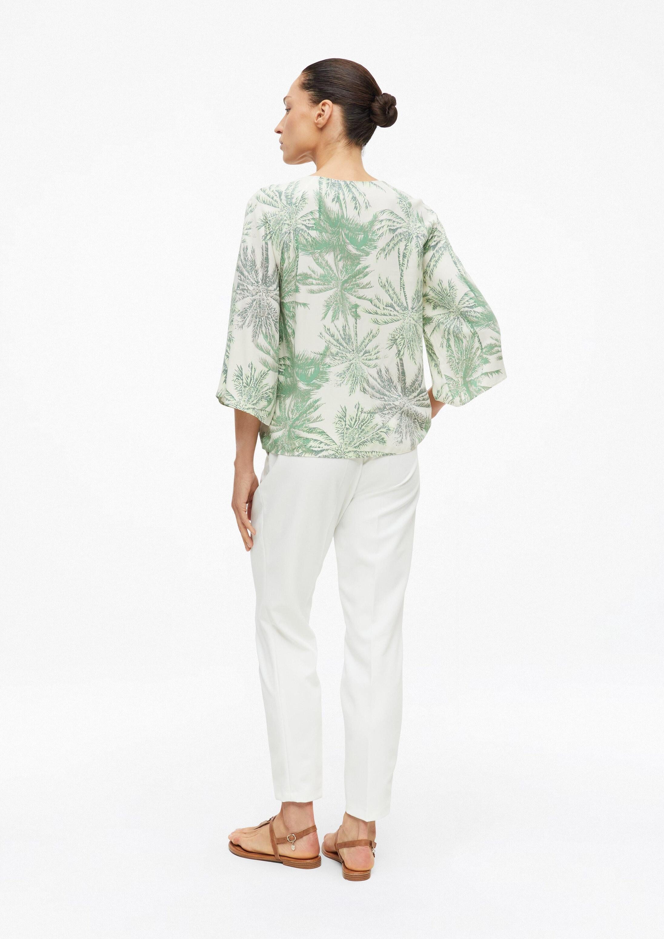 s.Oliver Kurzarmbluse Bluse Tunika-Bluse aus Viskose