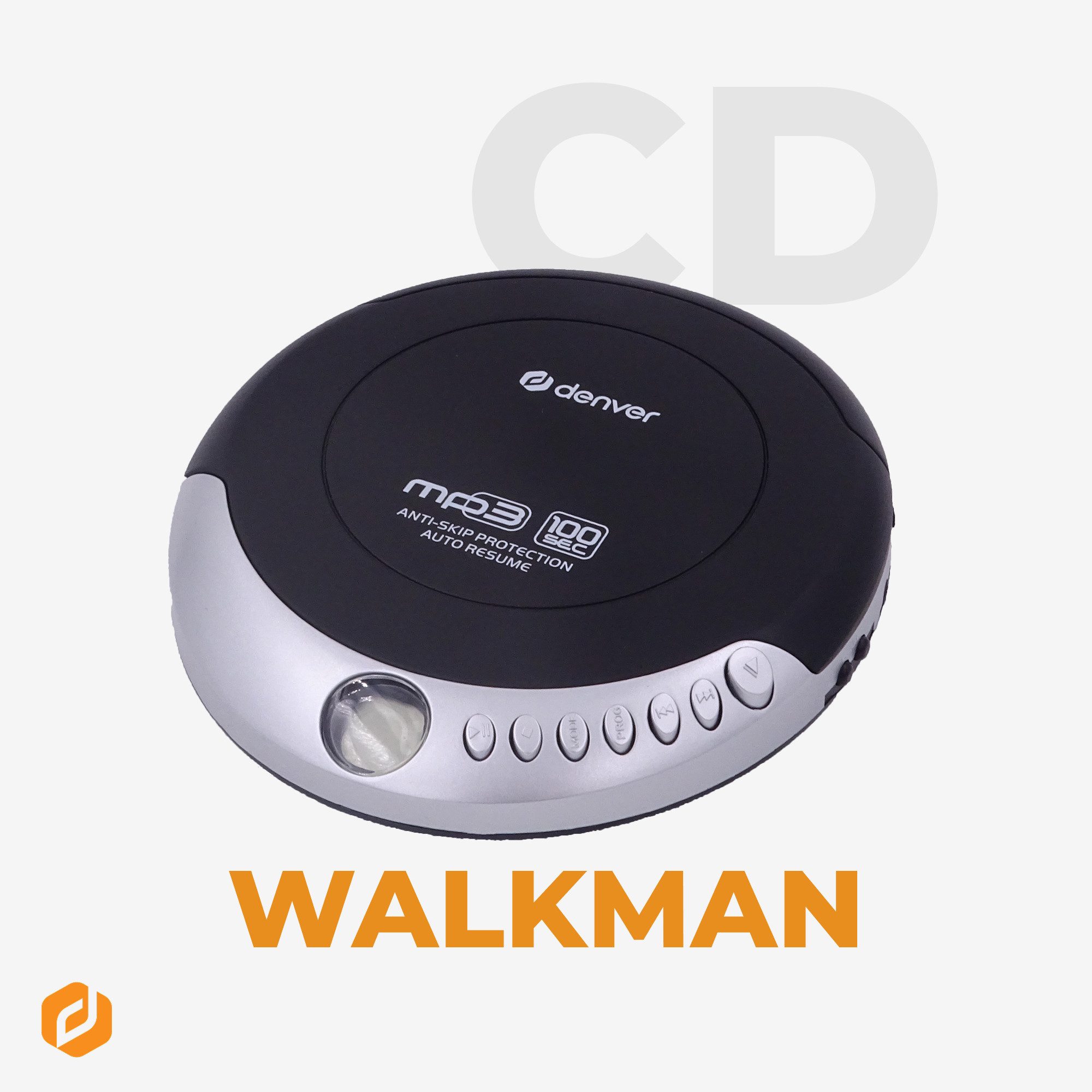 Denver Tragbarer CD-/MP3-Player mit Anti-Schock & Bass Boost CD-Player (CD-Player, Stereo-Kopfhörer, Hörbuchfunktion, Bass Boost, XBass) – Bild 4 von 5