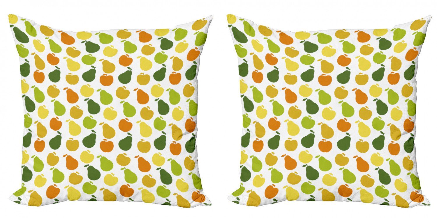 Kissenbezüge Modern Accent (2 Digitaldruck, Doppelseitiger Stück), Frisch Früchte Garten Apple-Birnen Abakuhaus