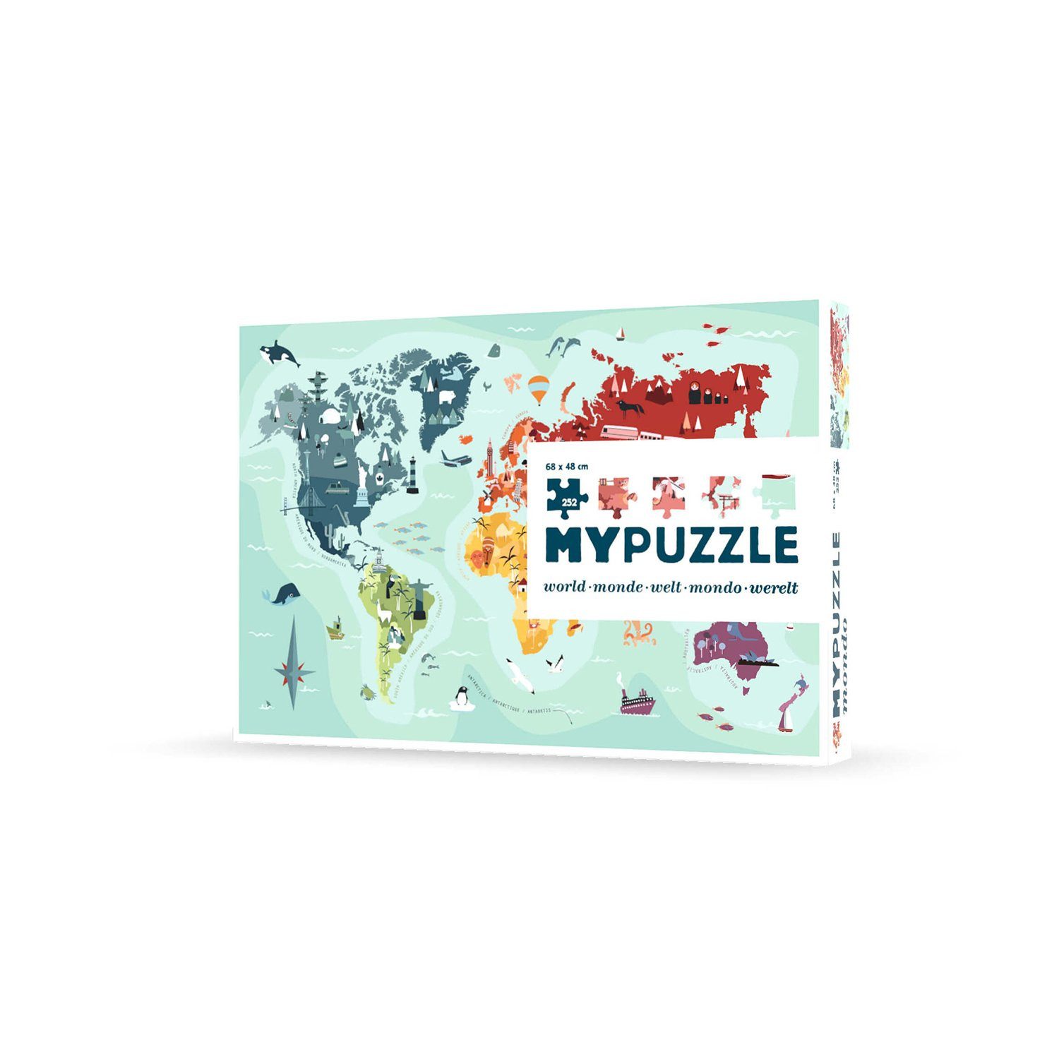 Helvetiq Puzzle MyPuzzle - Welt, 1000 Puzzleteile