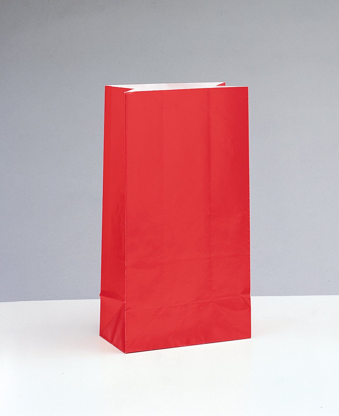 Partystrolche Tragetasche Papiertüte Geschenktüte 12 Stück für kleine Geschenke rot