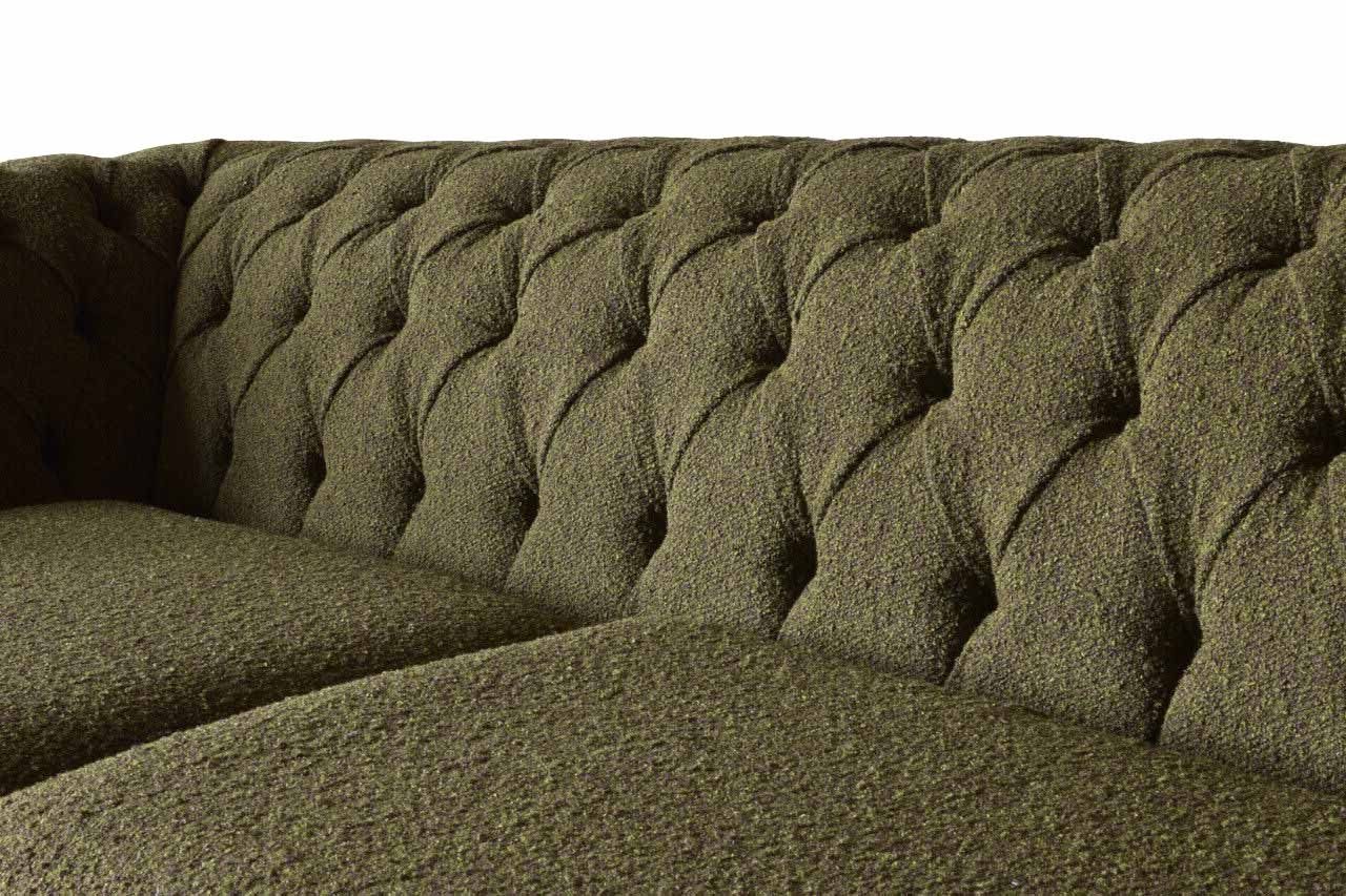 Wohnzimmer Sofa Couch Klassisch Design Chesterfield Sofas JVmoebel Textil Chesterfield-Sofa,