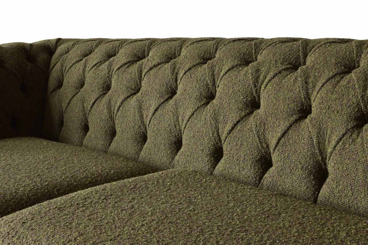 JVmoebel Chesterfield-Sofa, Chesterfield Sofas Textil Wohnzimmer Design Sofa Klassisch Couch