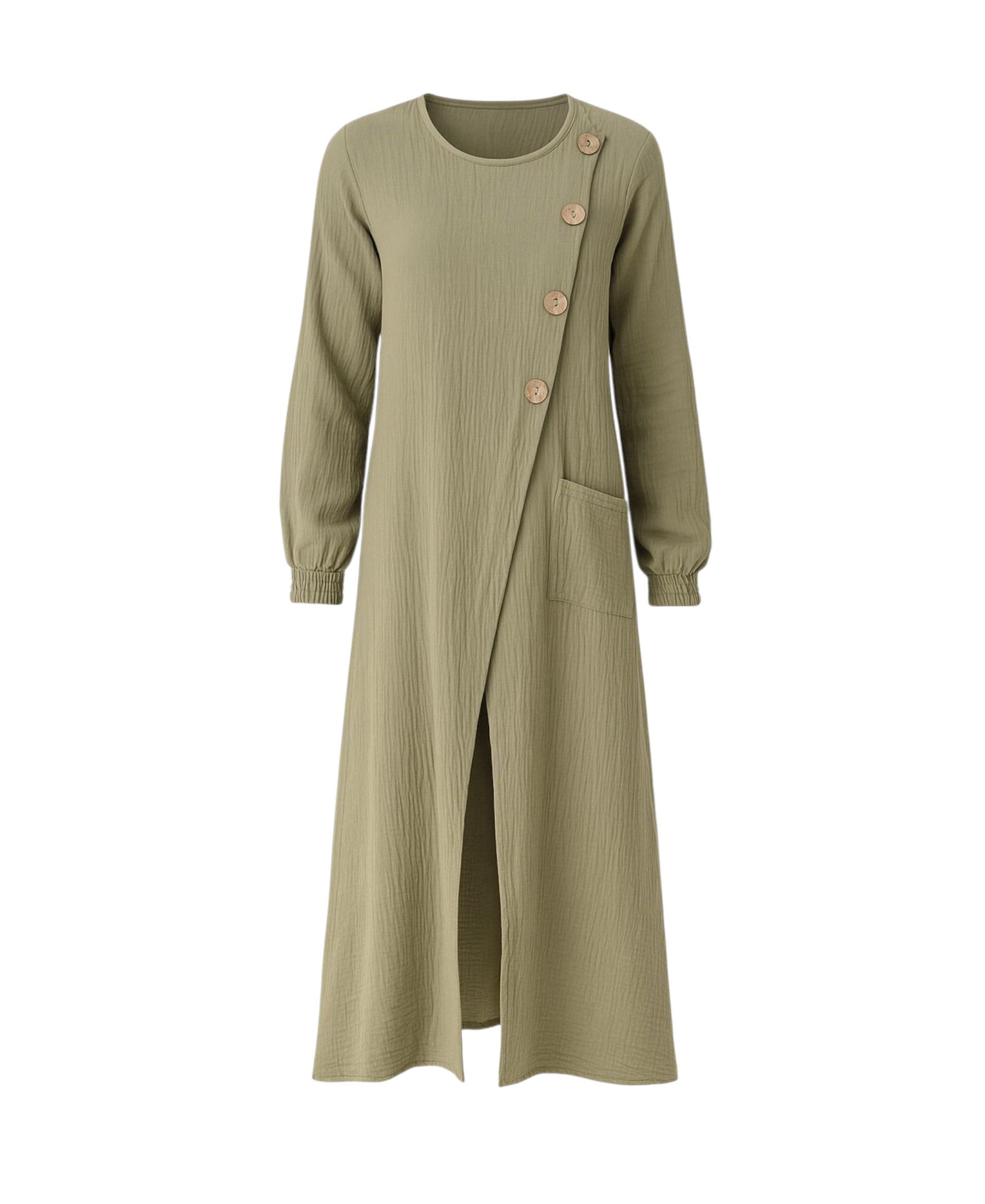 WENOR Longtunika Musselin mit Frontschlitz, Knopfdetail, günstig online kaufen