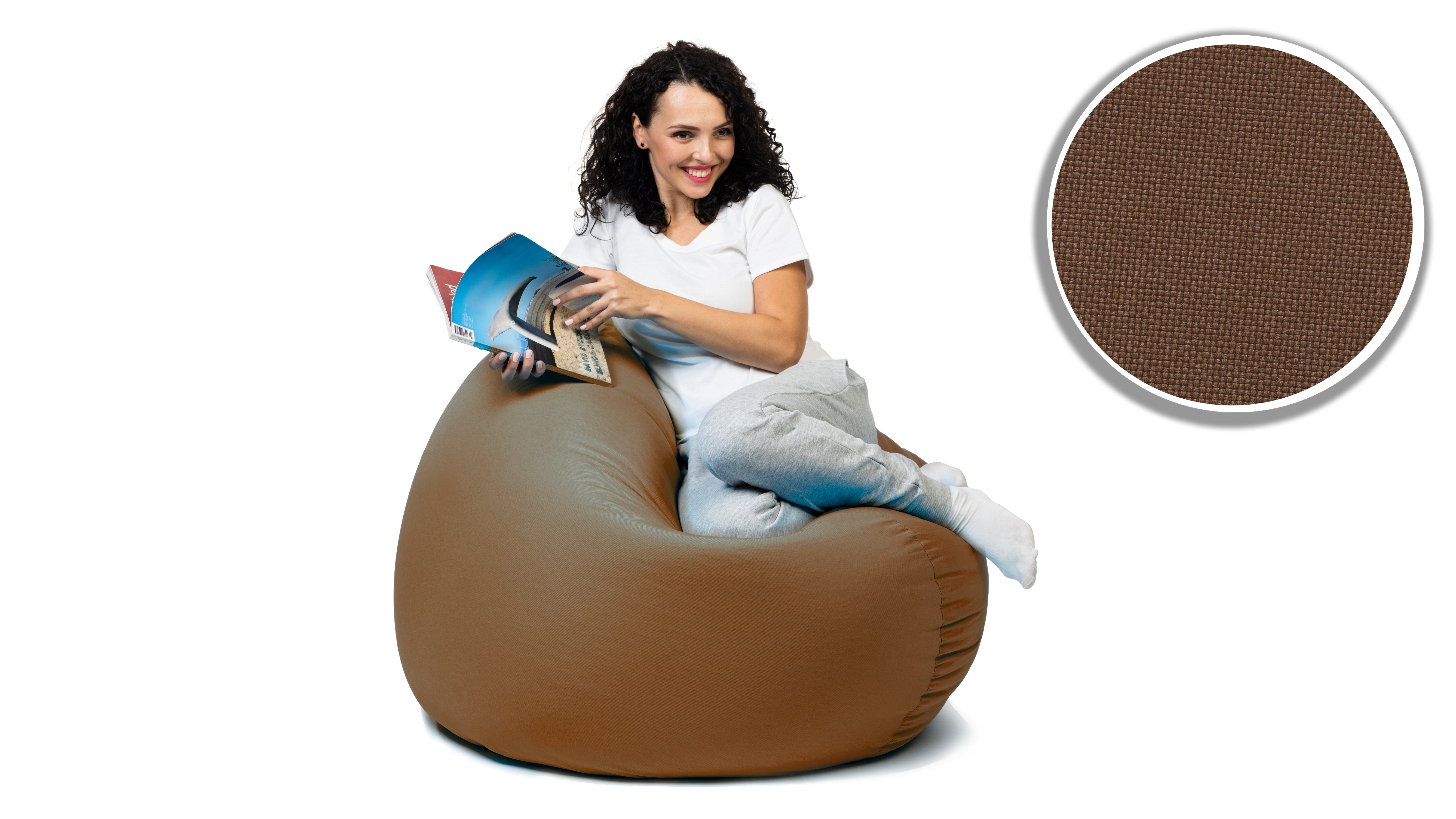 sunnypillow Sitzsack mit Styropor Füllung Outdoor & Indoor für Kinder und Erwachsene – Bild 5 von 5