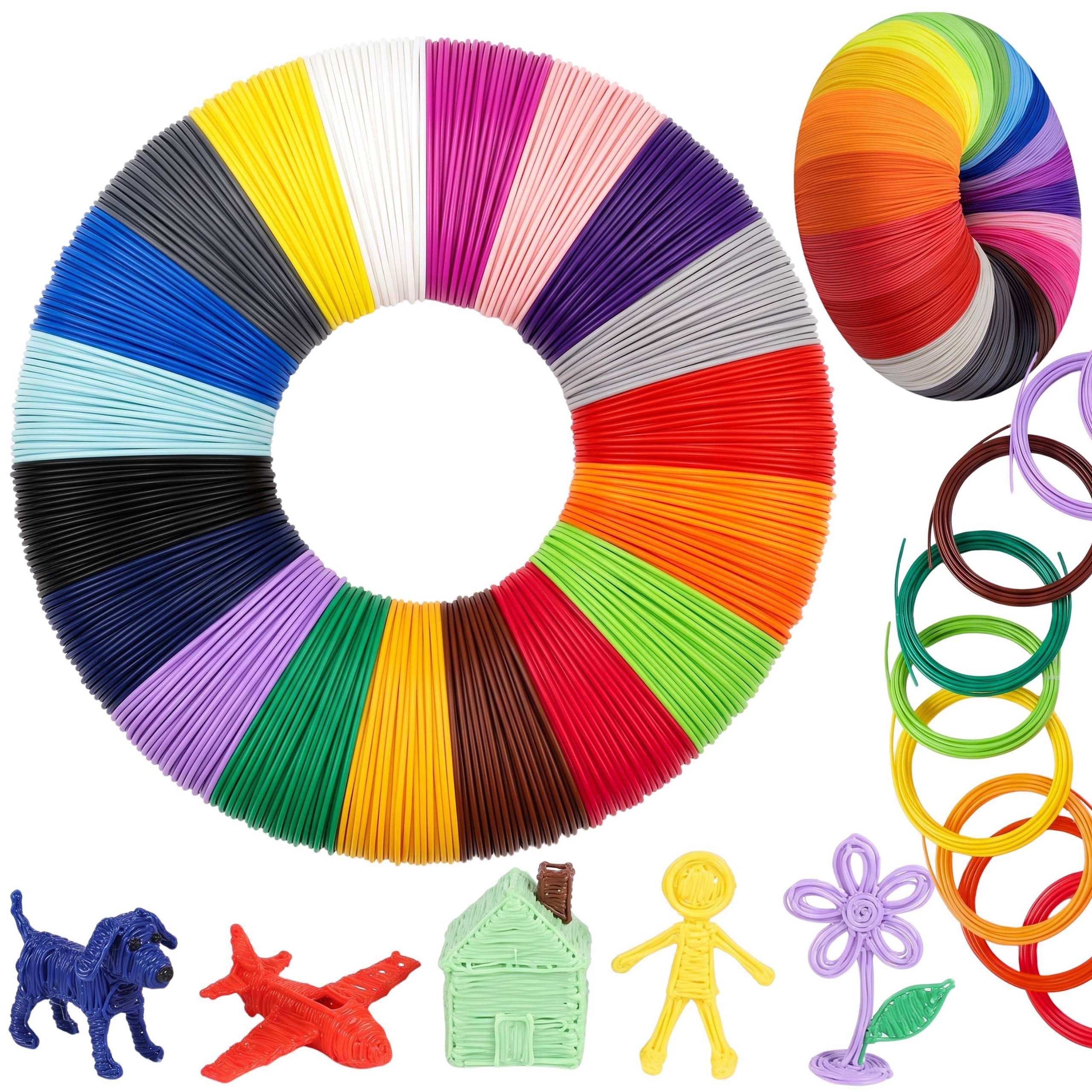 Sarcia.eu 3D-Drucker-Stift Set mit 20 Farben 3D-Stift-Filament, mehrfarbig, 1,75 mm, 100 Meter