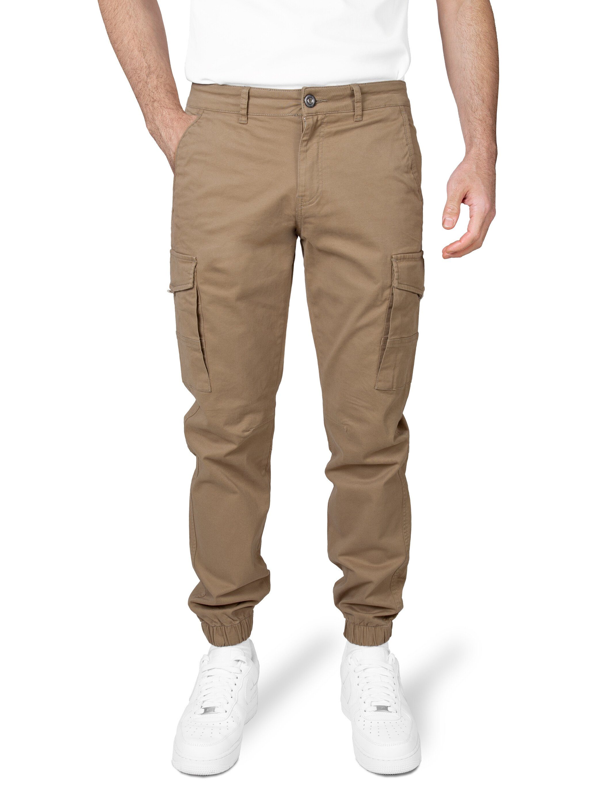 moderne Cargohose Herren Odin Hose WOTEGA Tint Cargo (Sepia Braun 171314)