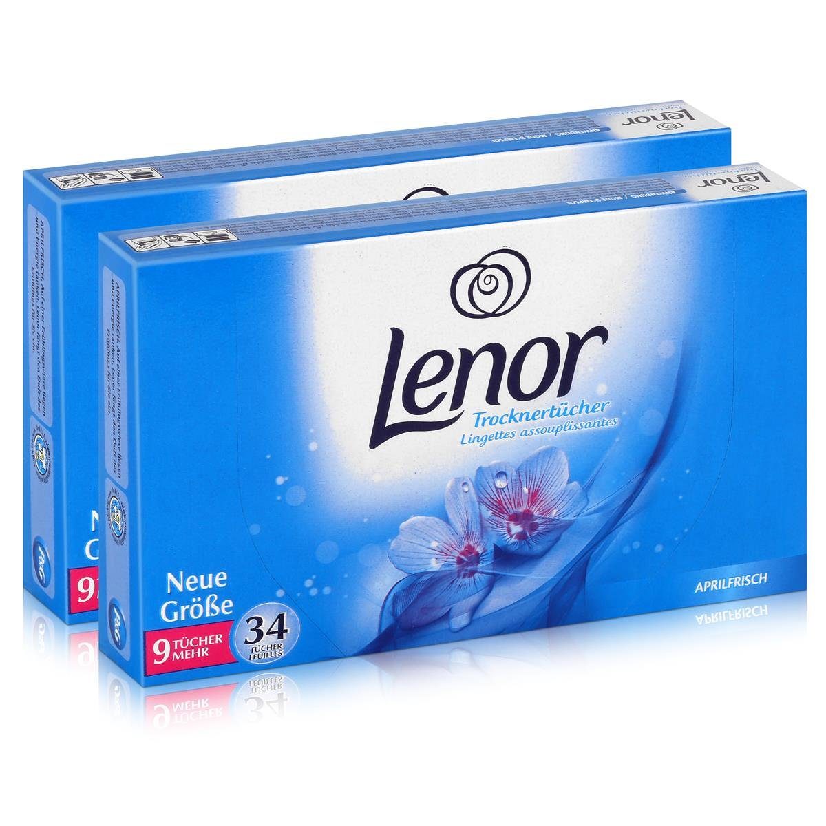 LENOR Lenor Trocknertücher Aprilfrisch 34 Tücher - Wäschepflege im Trockner Spezialwaschmittel | Waschmittel