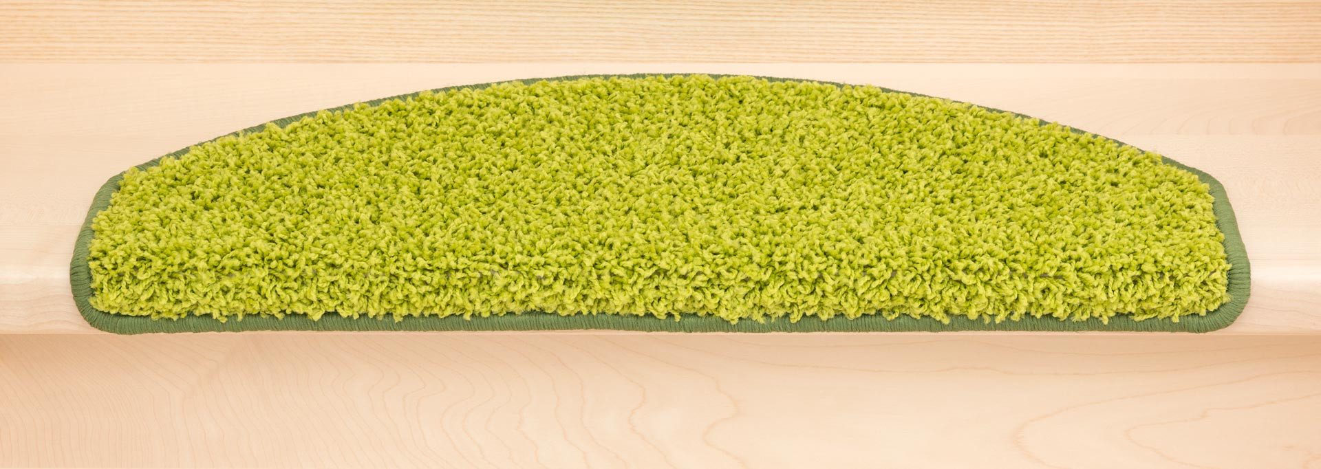 Metzker® Stufenmatte Stufenmatten Shaggy Venus Halbrund Einzeln und SparSet's, Halbrund, Höhe: 22 mm, 1 Stück - Hellgrün