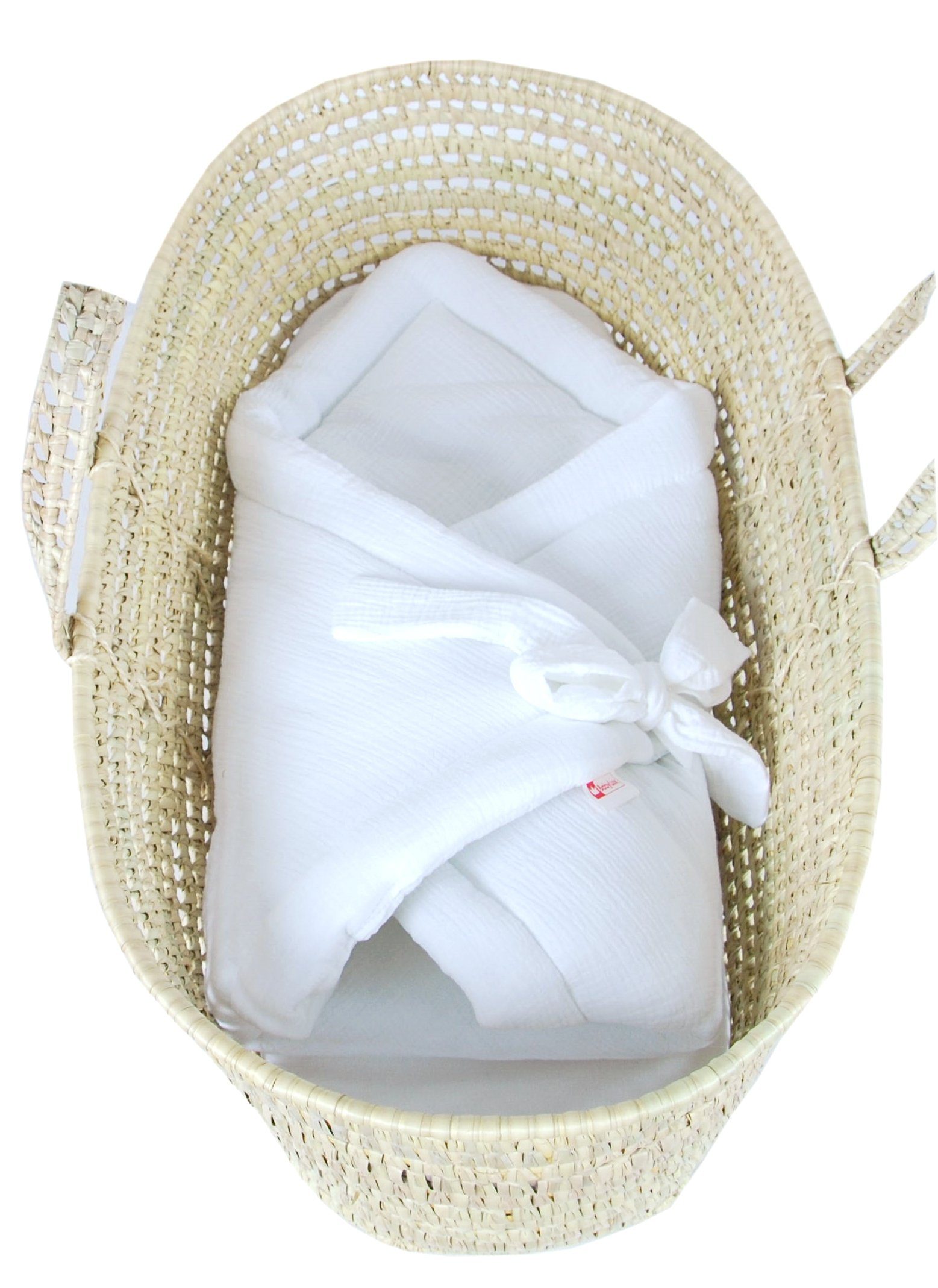 Einschlagdecke BABYLUX Einschlagdecke Musselin BABYHÖRNCHEN 75 x 75 cm Neugeborene, BabyLux, Weiß
