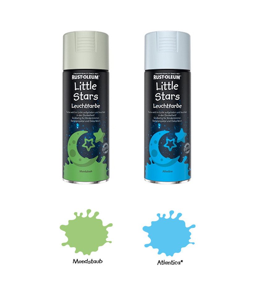 Alpina Sprühlack Little Stars Leuchtfarbe Spray 400 ml Möbelfarbe fluoreszierend, 400 ml, Leuchtfarbe, Sprühlack, fluoreszierend