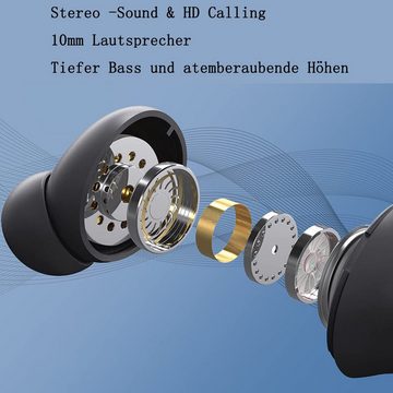GelldG Kopfhörer Kabellos, Bluetooth Kopfhörer In Ear, HiFi Stereo Kopfhörer Bluetooth-Kopfhörer