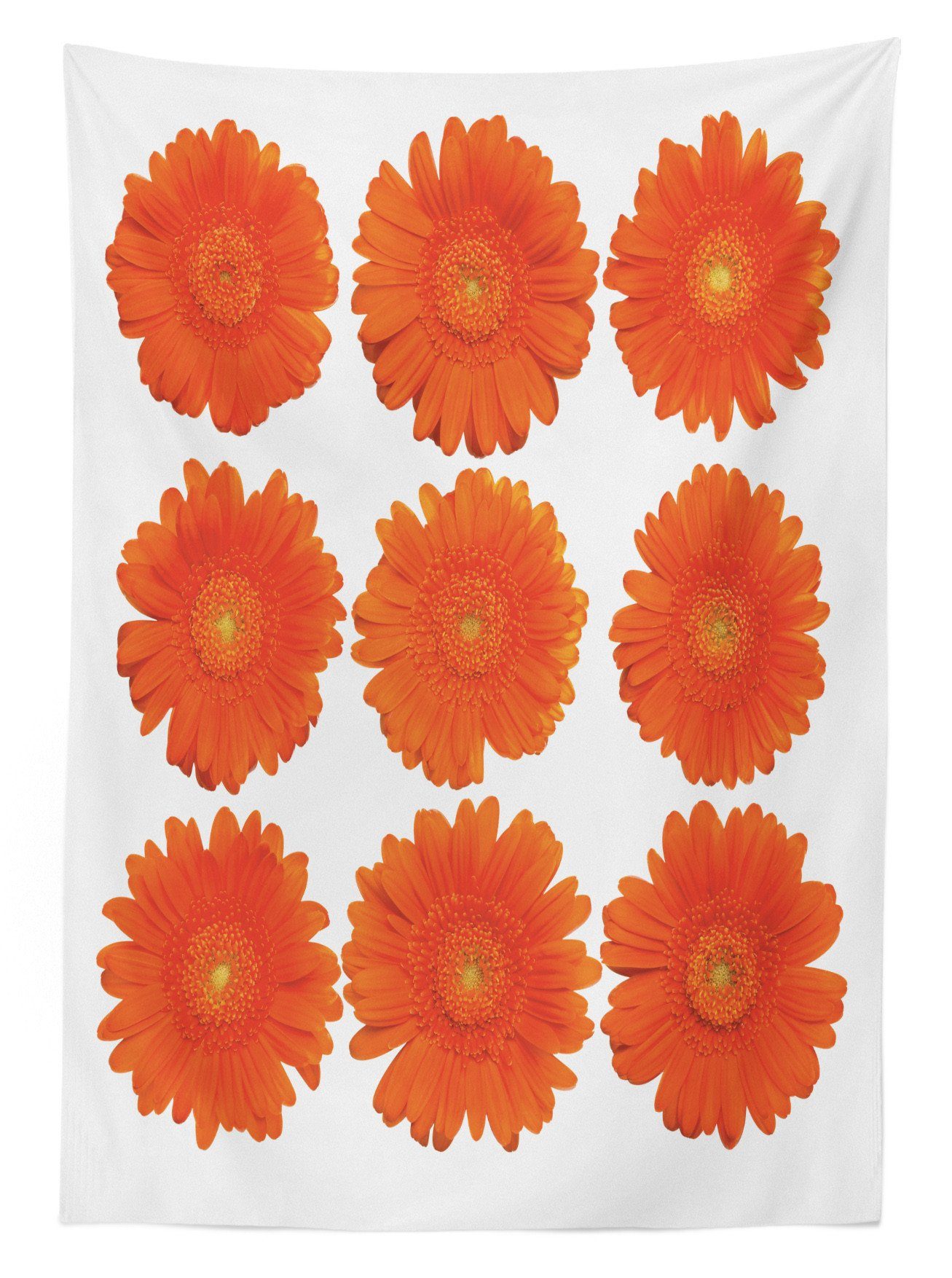 Abakuhaus Tischdecke geeignet Daisy Für Außen Bereich den Bouquet Botanical Farbfest Klare Farben, Waschbar Orange