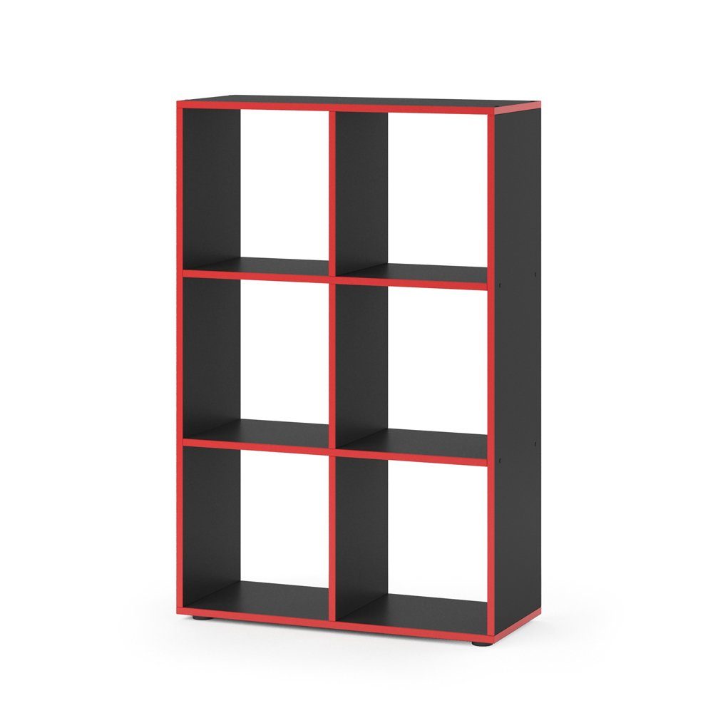 Vicco Raumteiler, Schwarz/Rot, 72 x 107.8 cm
