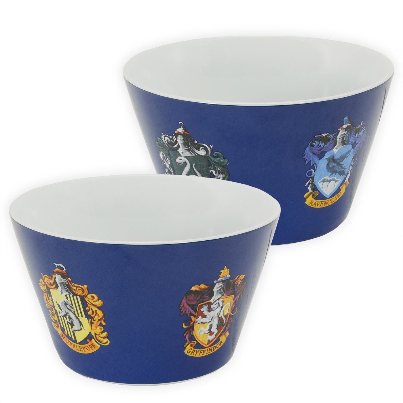 United Labels® Müslischale Harry Potter Müslischale - 5 Wappen Schüssel aus Porzellan 500 ml, Porzellan | Müslischalen