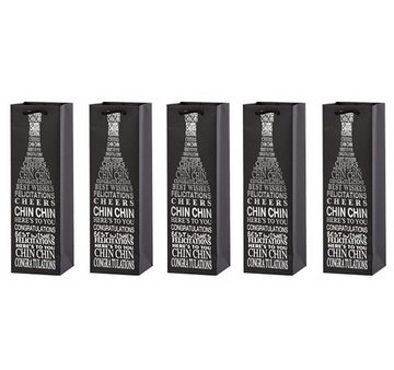 BAYLI Geschenkbox 5er Set Geschenktasche aus Papier, Weintasche für Einzelflasche