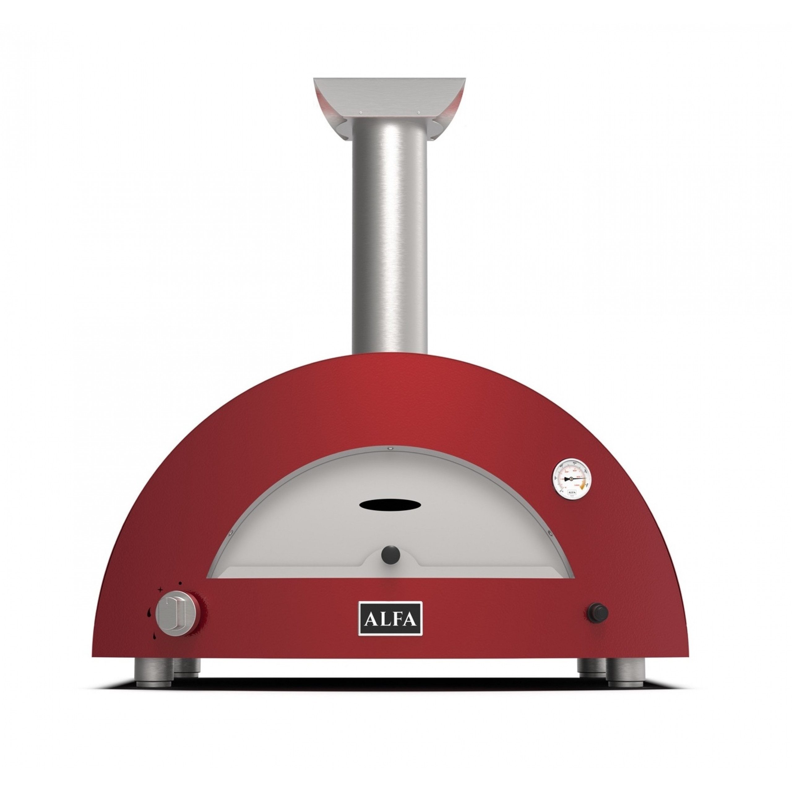 Alfa Forni Pizzaofen Alfa Forni Gas Pizzaofen MODERNO 2 Pizze Antik Rot FXMD-2P-GROA-DE
