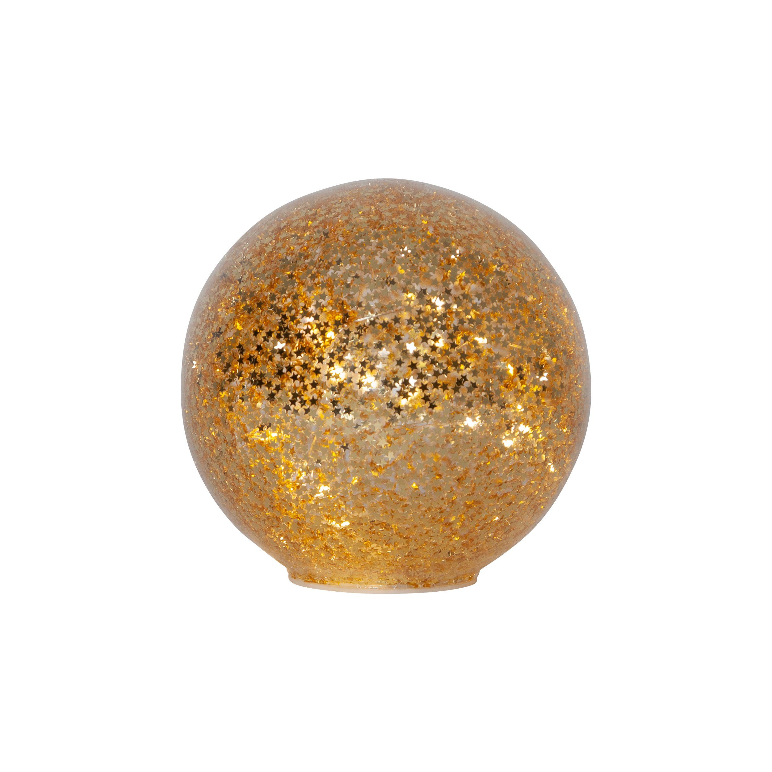 EGLO Dekoobjekt Star fall, LED Weihnachtsdeko Glaskugel Gold Tischdekoration Weihnachten Ø15cm