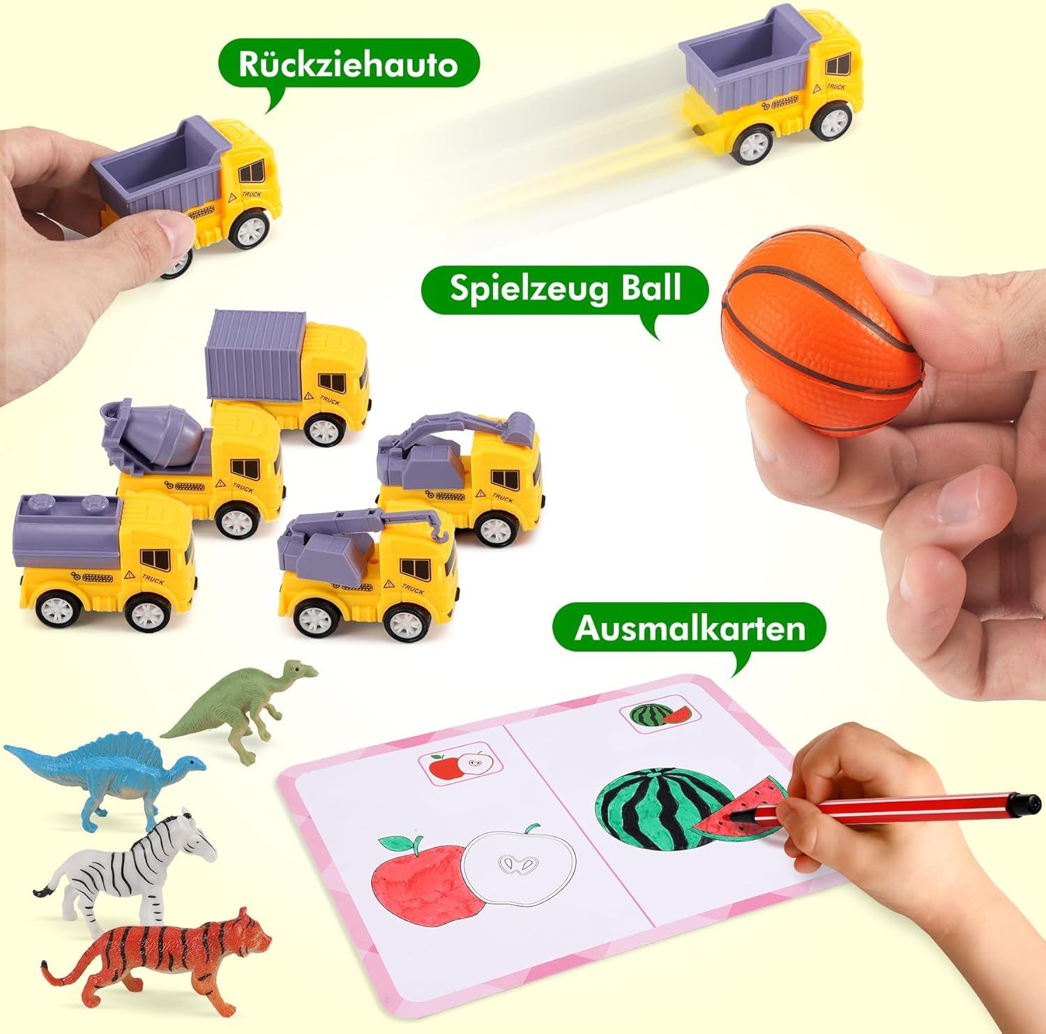 POPOLIC Lernspielzeug Montessori Sortier Spielzeug (Obst-Schnitt-Spiel mit vielfältigen Tiere-Themen, 1-St., sensorisches Lernspiel für Kinder ab 1 2 3 4 5 6 7  – Bild 3 von 5