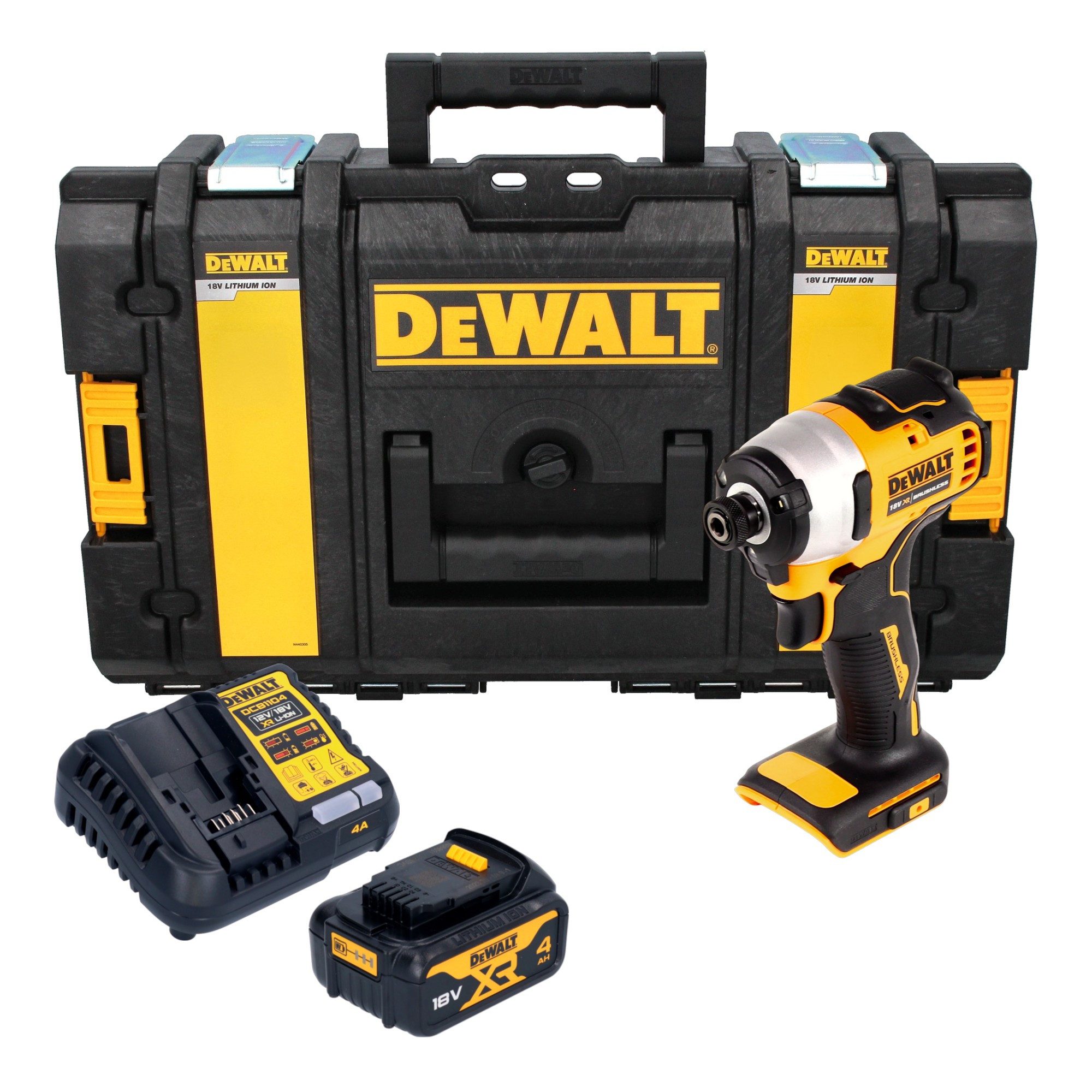 DeWalt Akku-Schlagschrauber DCF 809 M1 18 V 1/4" Brushless + 1x Akku 4,0 Ah + Ladegerät