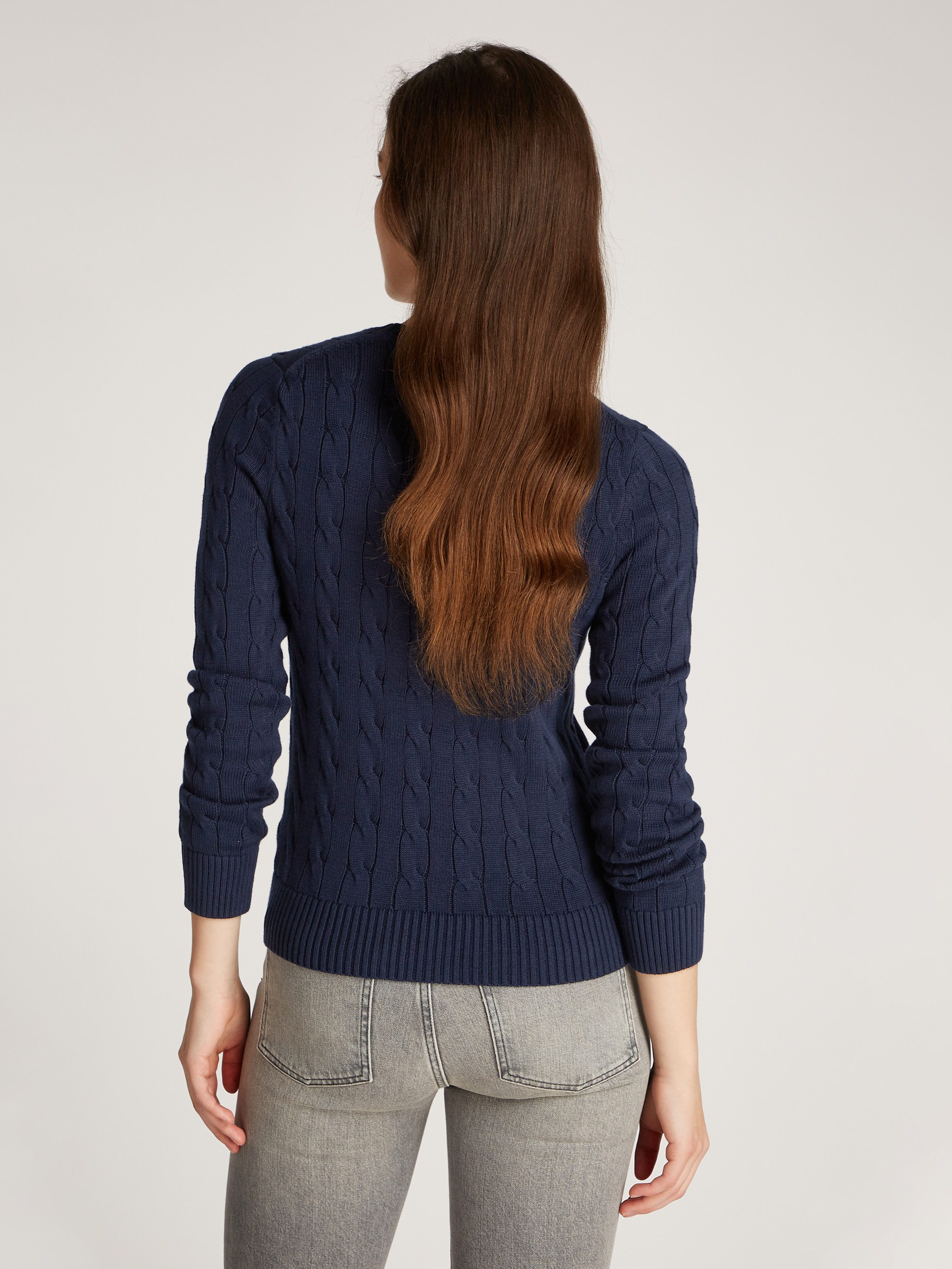 Tommy Hilfiger Rundhalspullover CO CABLE VAR günstig online kaufen